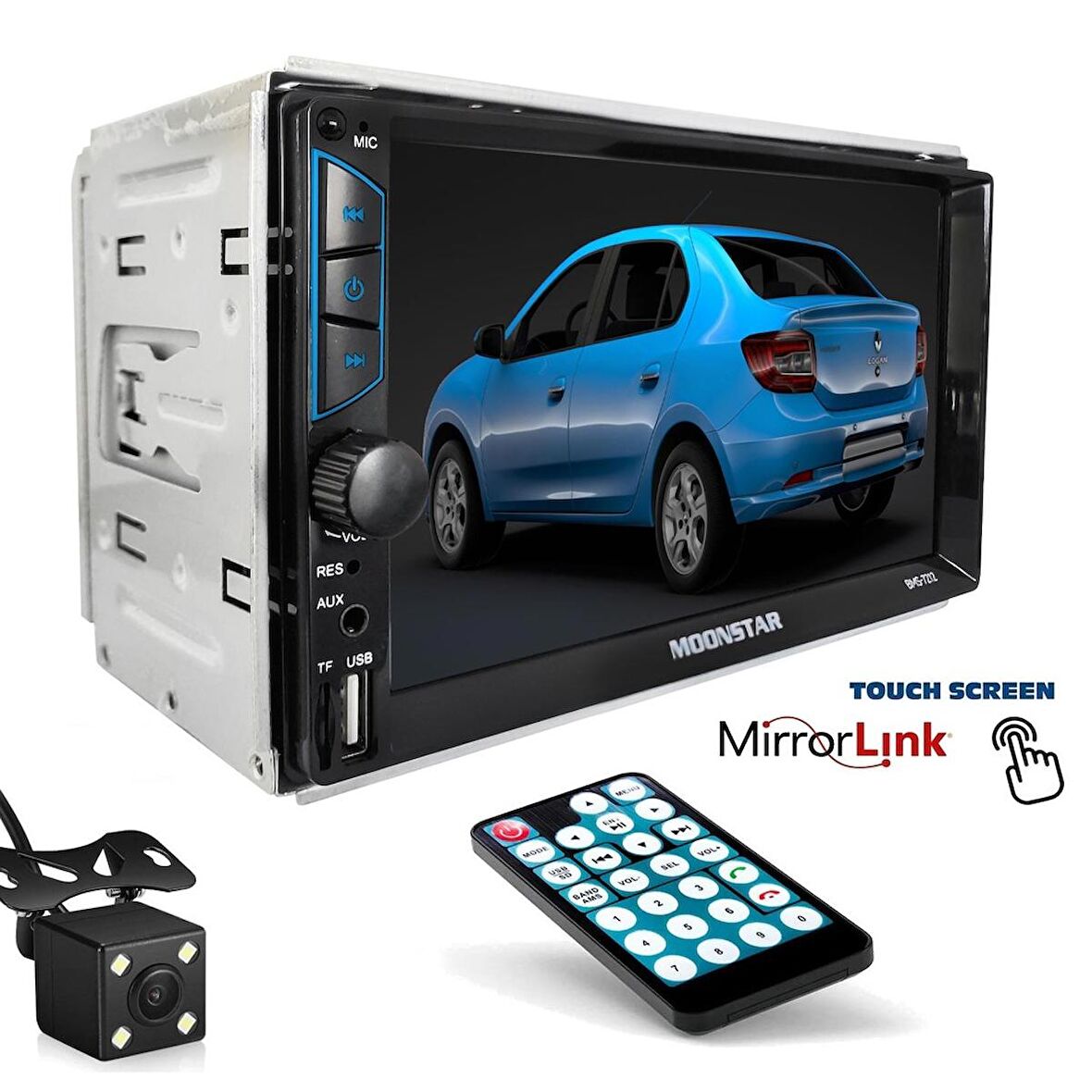 Double Teyp 7inch 4x50w Mirorlink Moonstar Bms-7212