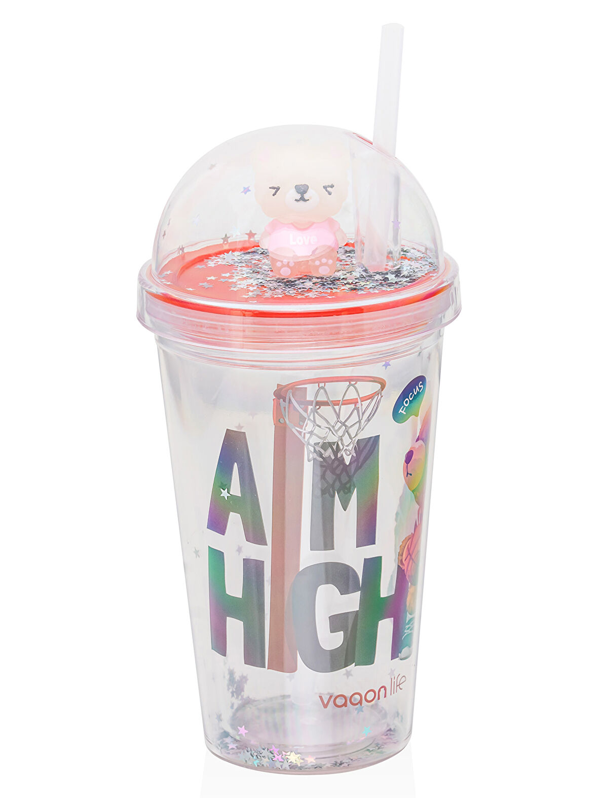 Vagonlife Pipetli Matara 450 ml Kırmızı