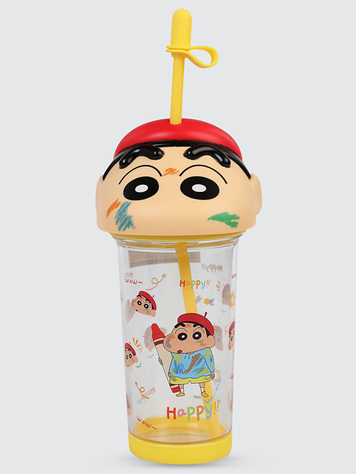 Vagonlife Crayon Shinchan Tritan Pipetli Matara 500 ml Sarı