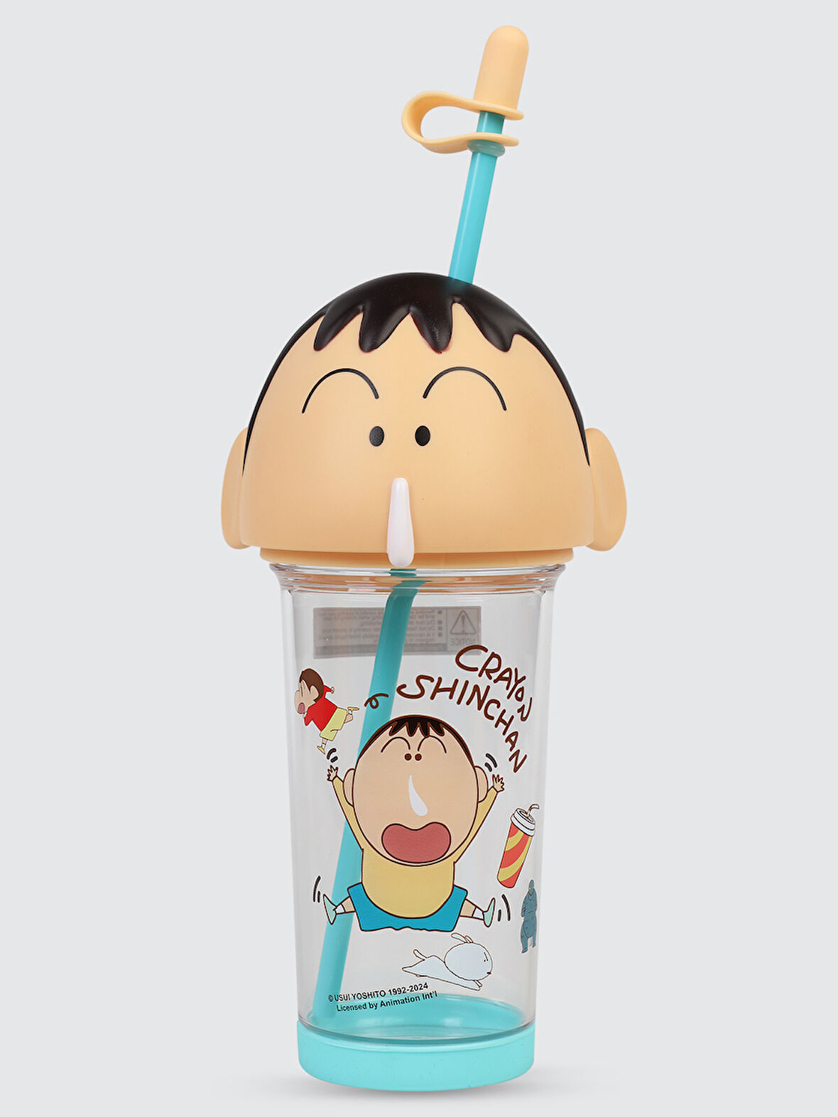 Vagonlife Crayon Shinchan Tritan Pipetli Matara 500 ml Turkuaz