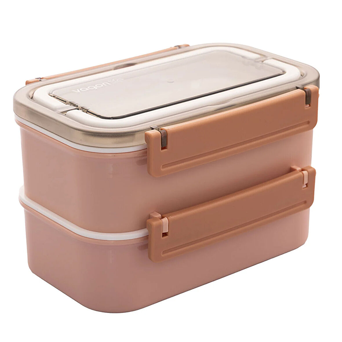 Vagonlife Paslanmaz Çelik 1600ml Lunch Box Pembe