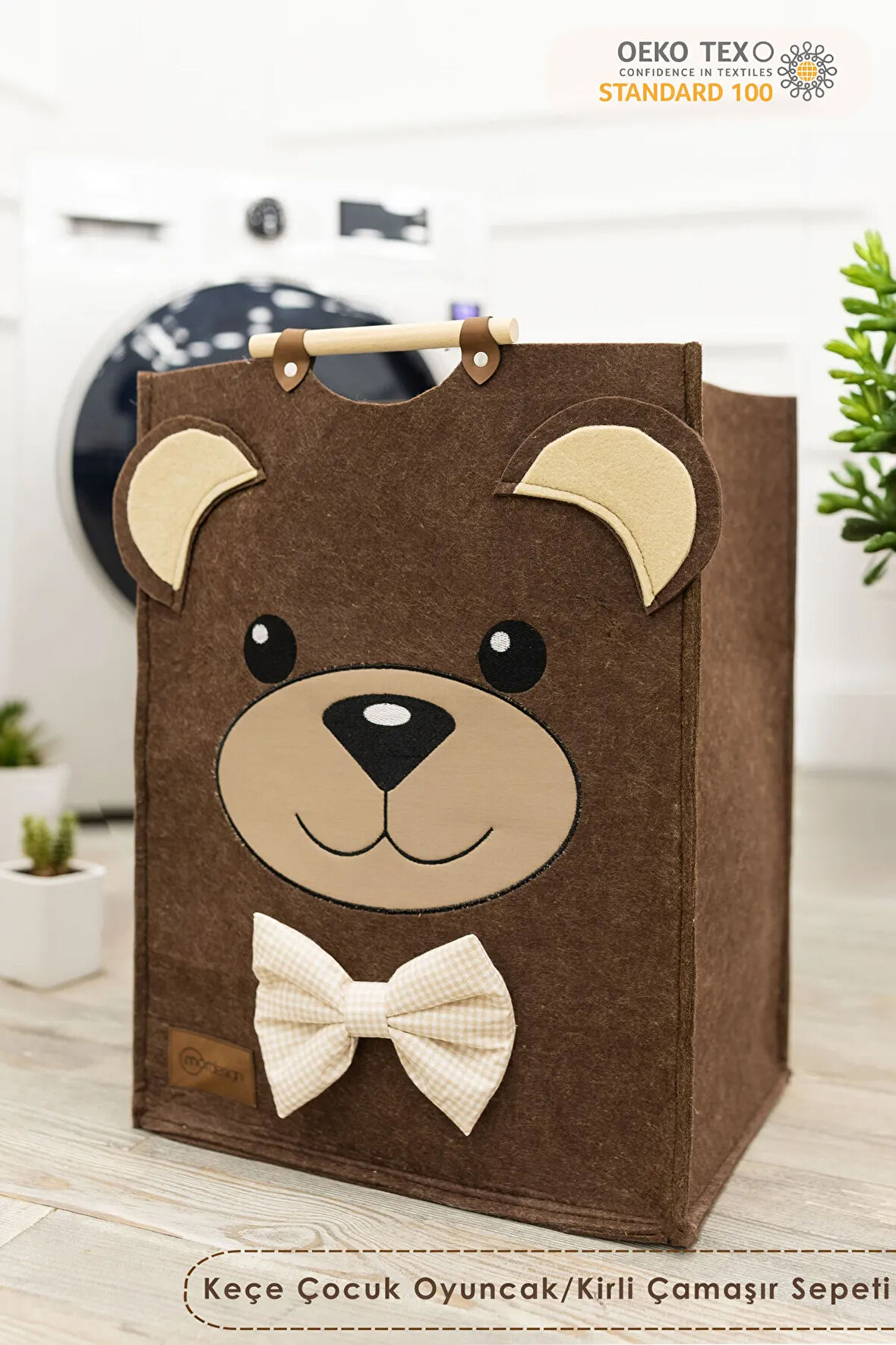 Morbear Serisi, Keçe Çocuk Oyuncak/Kirli Çamaşır Depolama Sepeti, Çok Amaçlı Saklama Sepeti