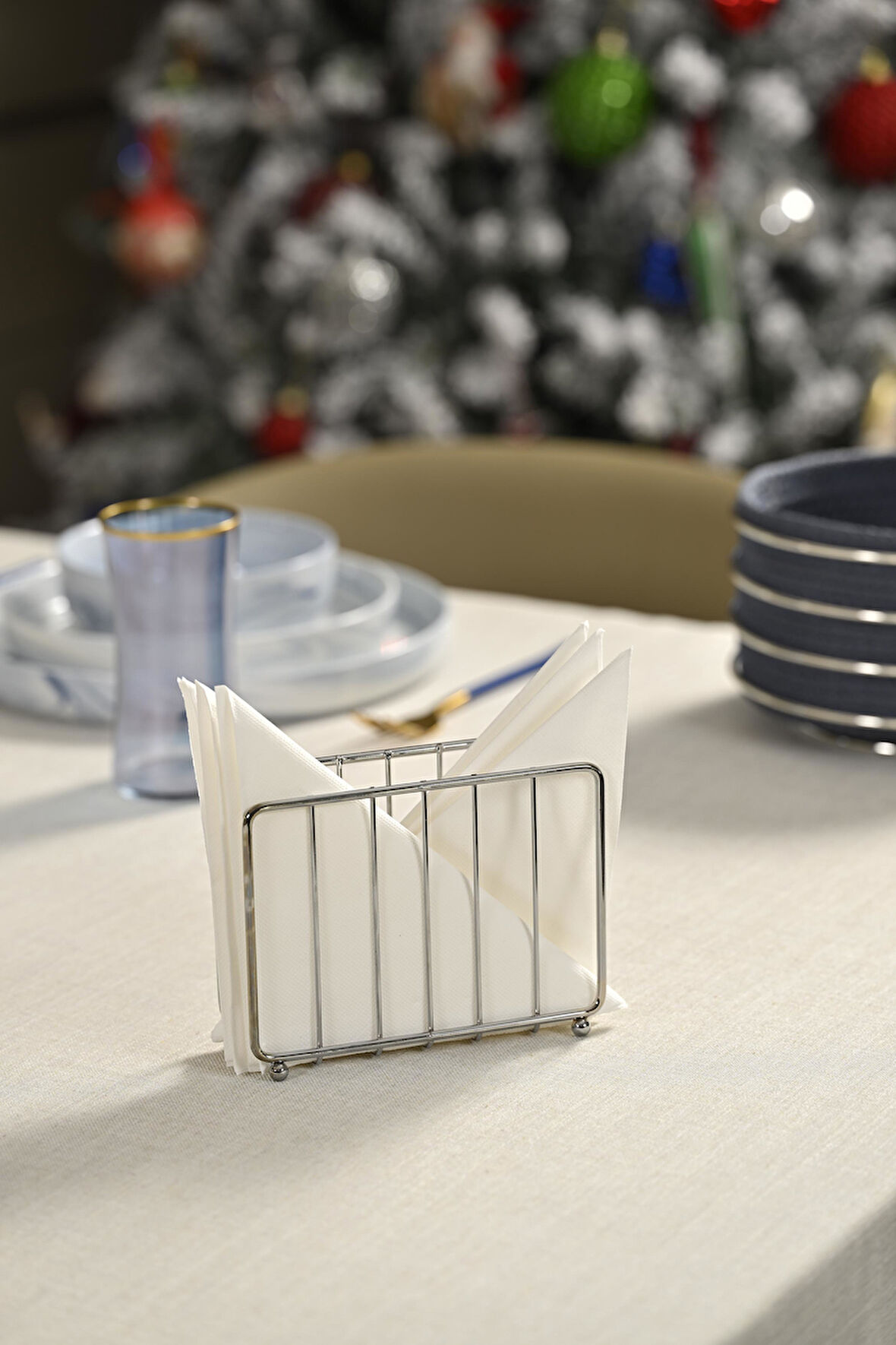 Silver Kafes Peçetelik, Kafe Cafe, Restoran, Otel, Dekoratif Peçetelik Hediyelik - Metal Paslanmaz