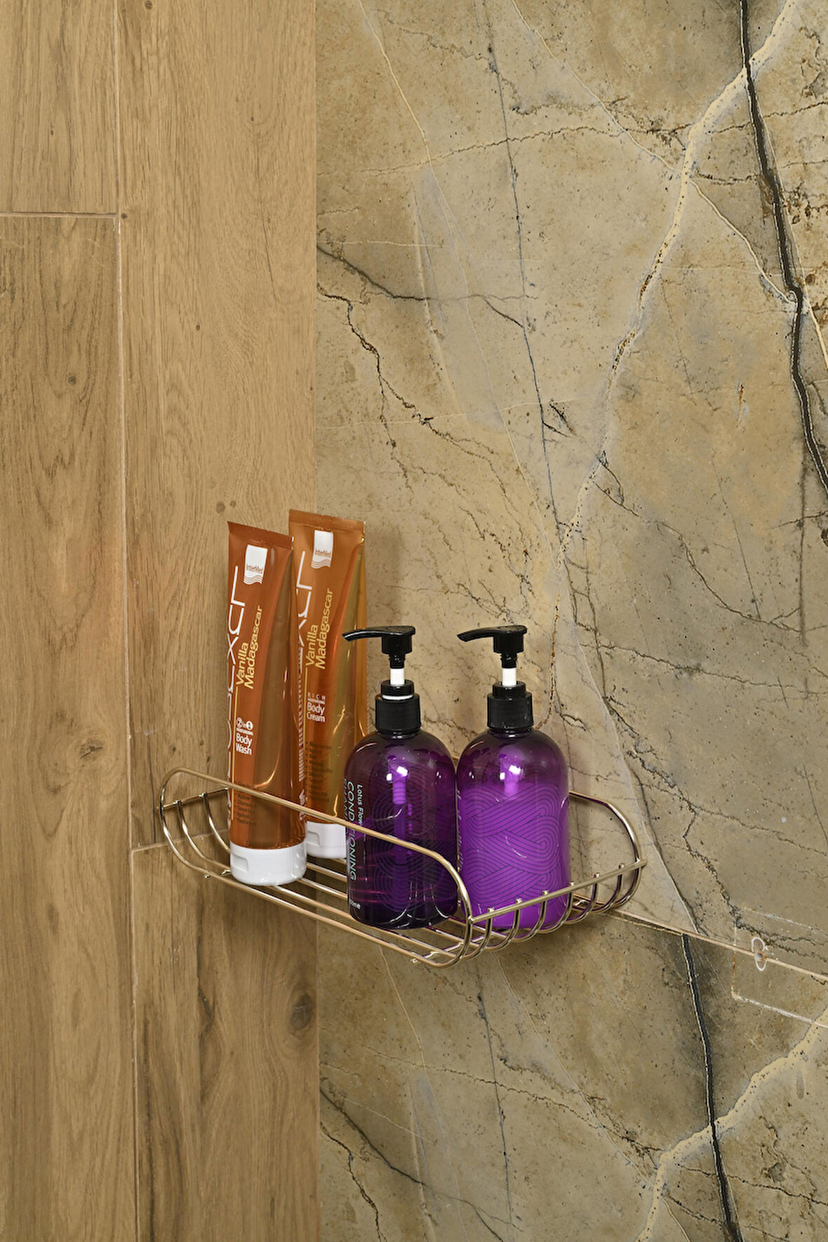 Silver Oval Köşeli Sabunluk /Düzenleyici / Şampuanlık / Metal /Paslanmaz/Askı / Banyo Aksesuarı