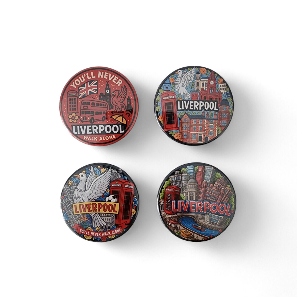 Liverpool Magnet Set 1 - 4'lü Buzdolabı Magnet Liverpool