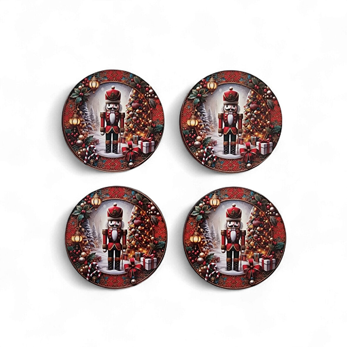 İngiliz Asker Yeni Yıl Bardak Altlığı 4 Adet
