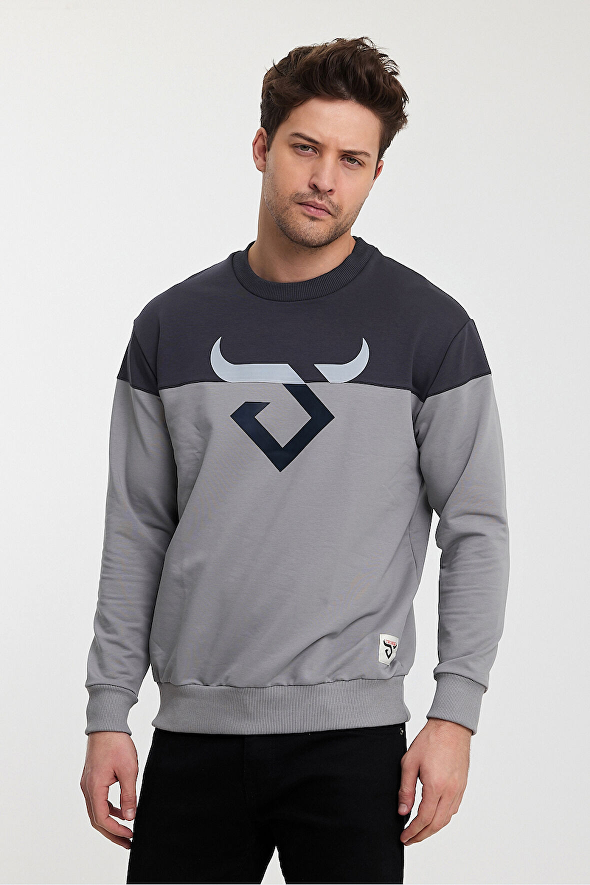 Twobull HELSİNKİ Erkek  Füme / Taş Sweatshirt