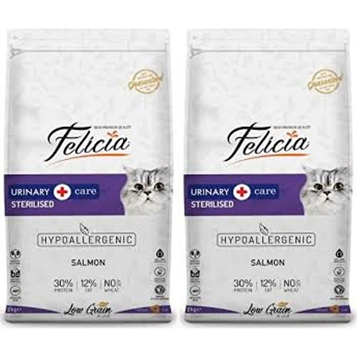 Felicia 2 Adet Adult Cat Light & Sterilised Somonlu Kısır Yetişkin Kedi Maması 2 kg x 2 = 4 kg