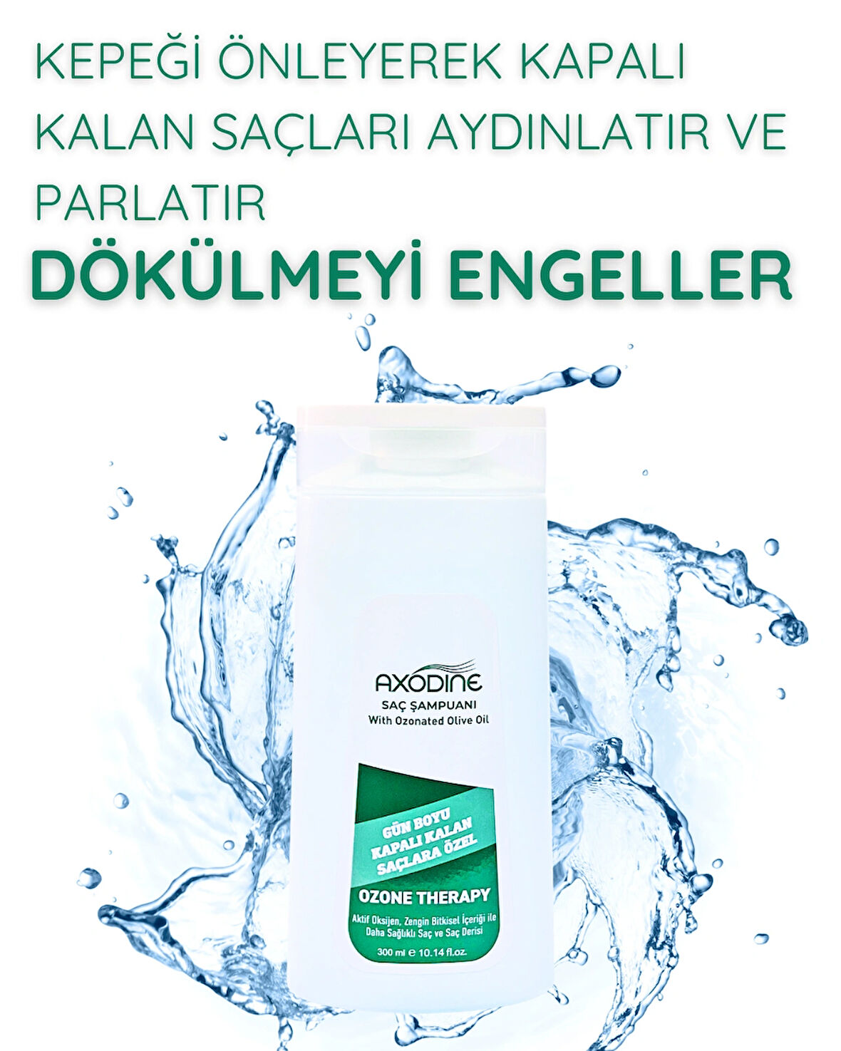 Axodine Gün Boyu Kapalı Kalan Saçlara Özel Ozon Terapi Şampuan 300 ML