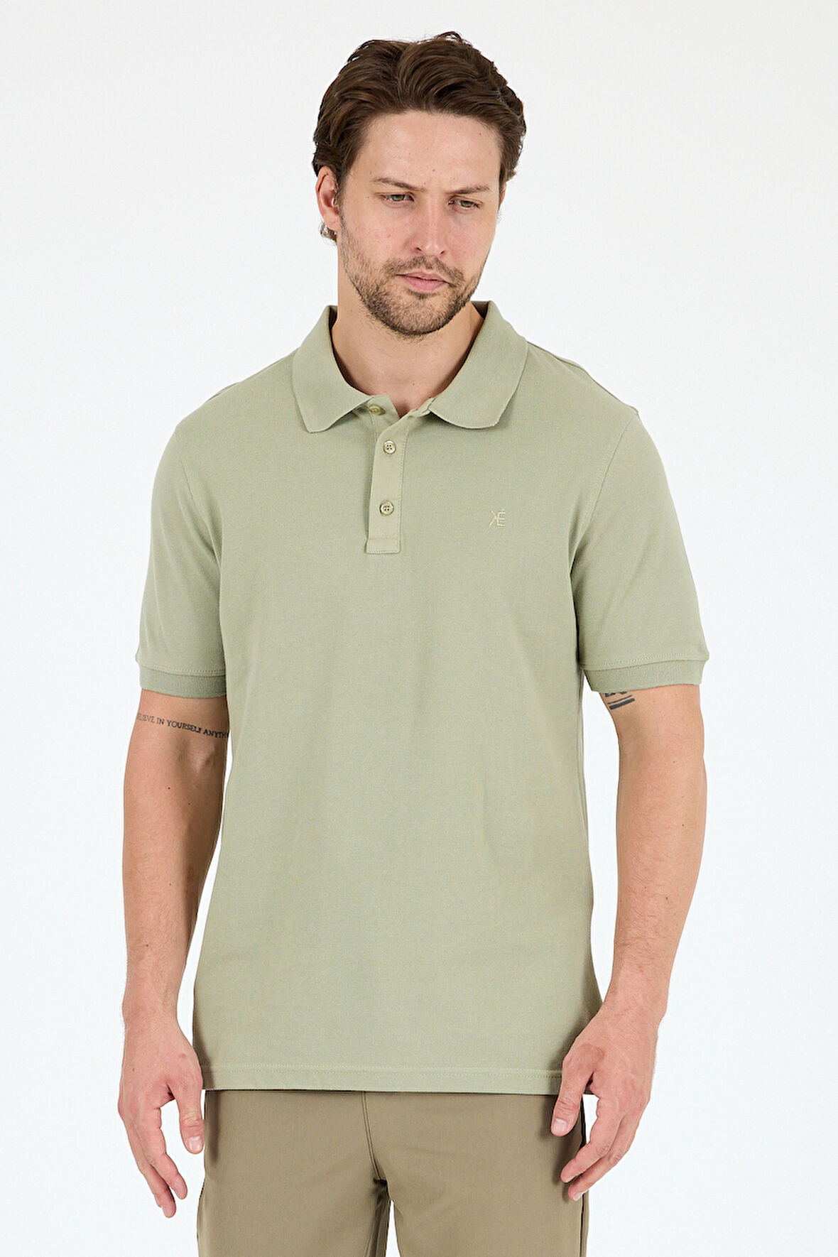 Regular Fit Pamuk Polo Yaka Kısa Kollu Pike Erkek Tişört 0001