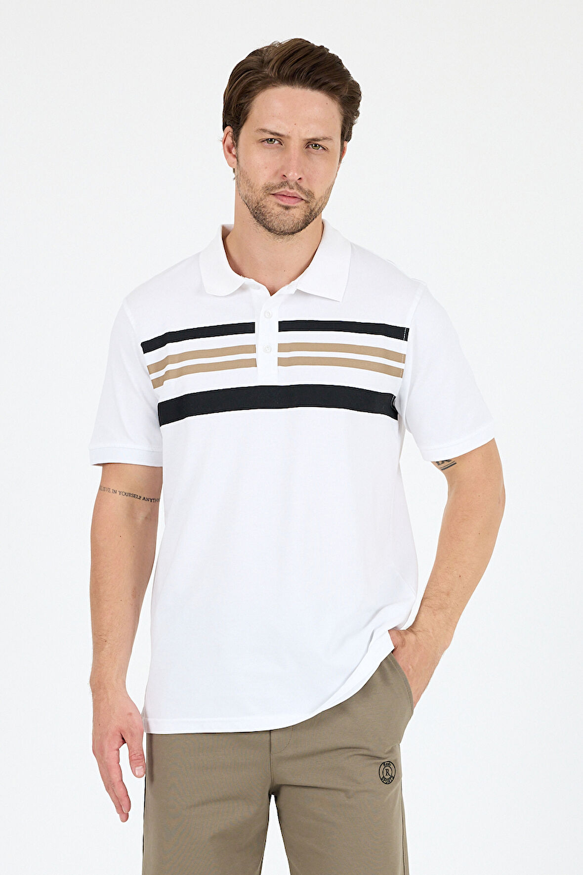 Erkek Polo Yaka Kısa Kollu T-Shirt – %95 Pamuk %5 Elastan – Esnek, Şık ve Rahat Erkek Tişört 0035