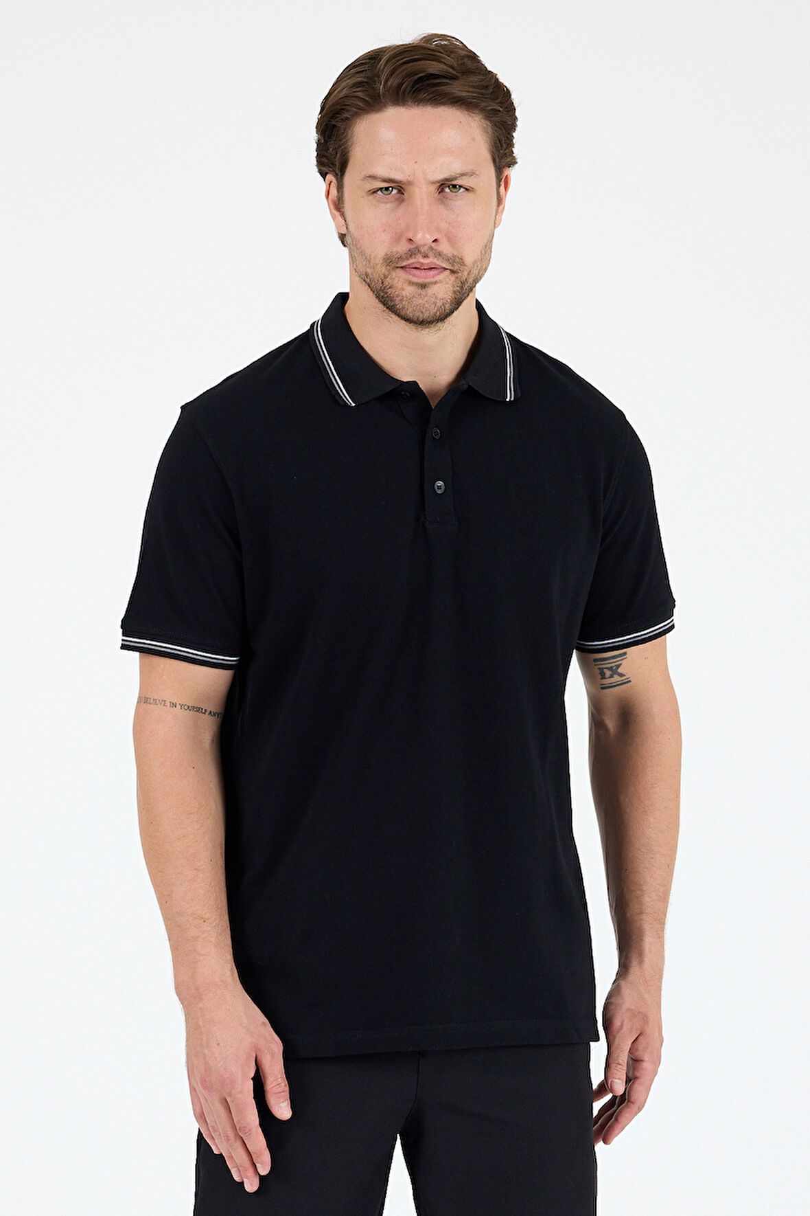 Erkek Polo Yaka Kısa Kollu T-Shirt – %95 Pamuk %5 Elastan – Esnek, Şık ve Rahat Erkek Tişört 0039