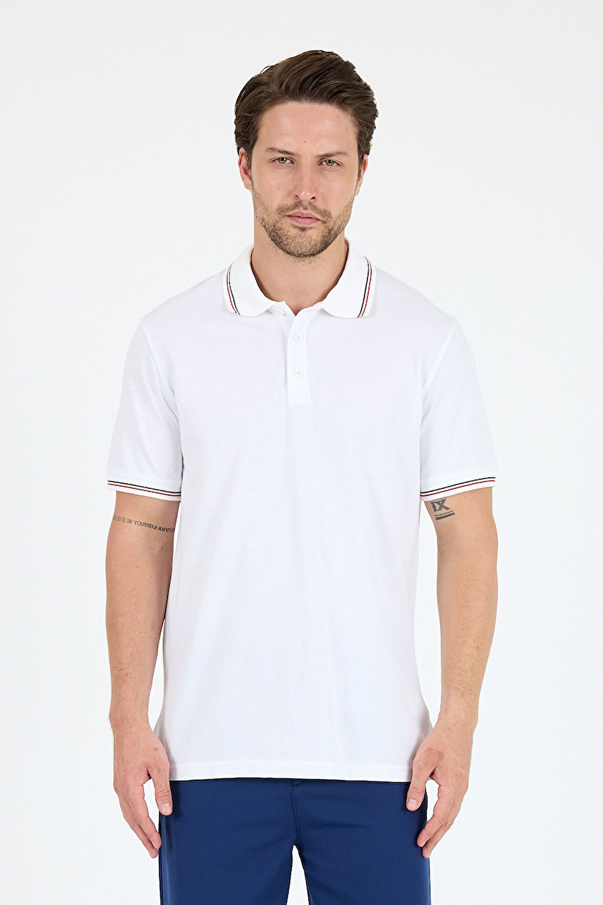 Erkek Polo Yaka Kısa Kollu T-Shirt – %95 Pamuk %5 Elastan – Esnek, Şık ve Rahat Erkek Tişört 0039