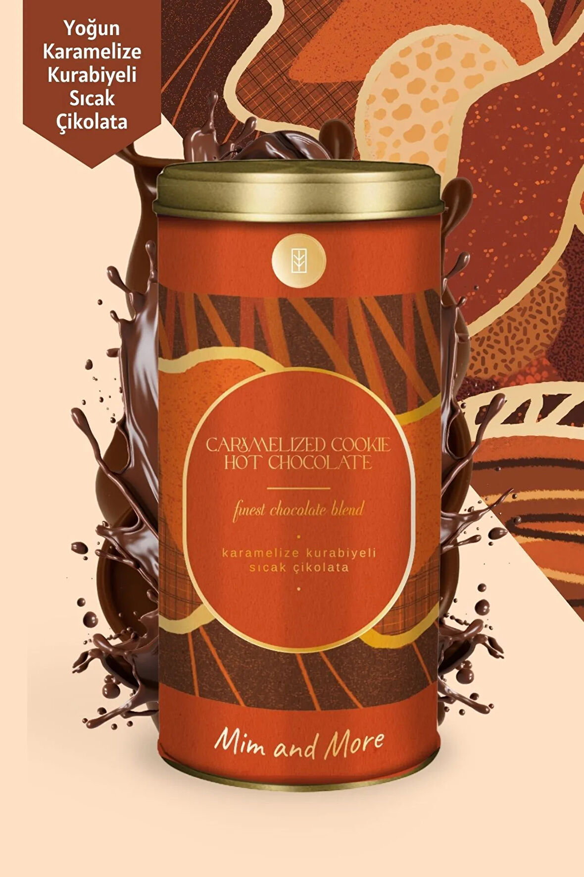 Karamelize Kurabiyeli Sıcak Çikolata Caramelized Cookie Hot Chocolate Tin 200 Gr