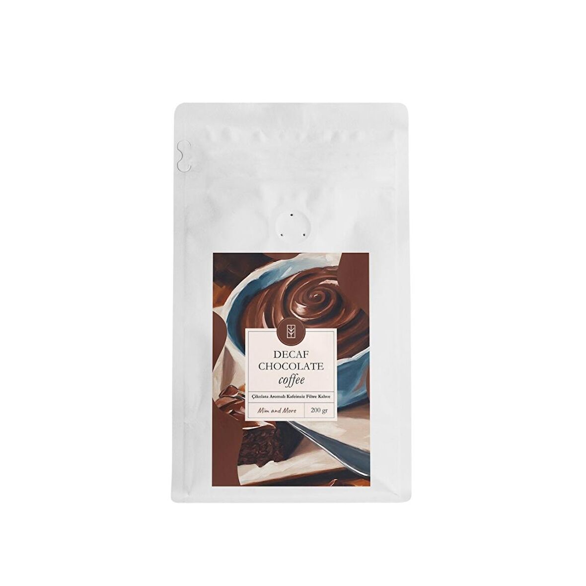 Mim and More Decaf Chocolate Coffee Çikolata Aromalı Kafeinsiz Filtre Kahve 200 Gr