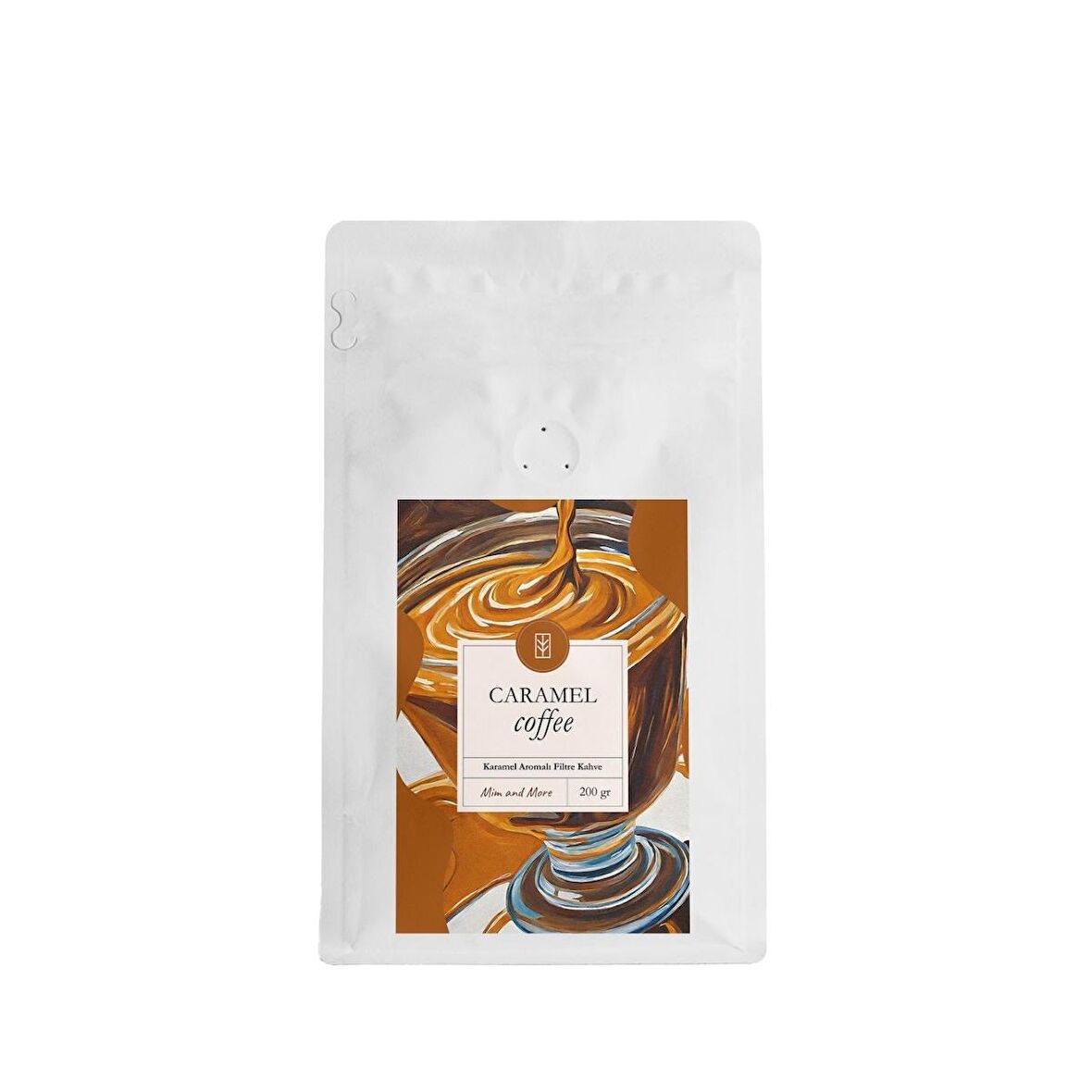 Mim and More Caramel Coffee Karamel Aromalı Kahve Çekirdek Kahve 200 Gr