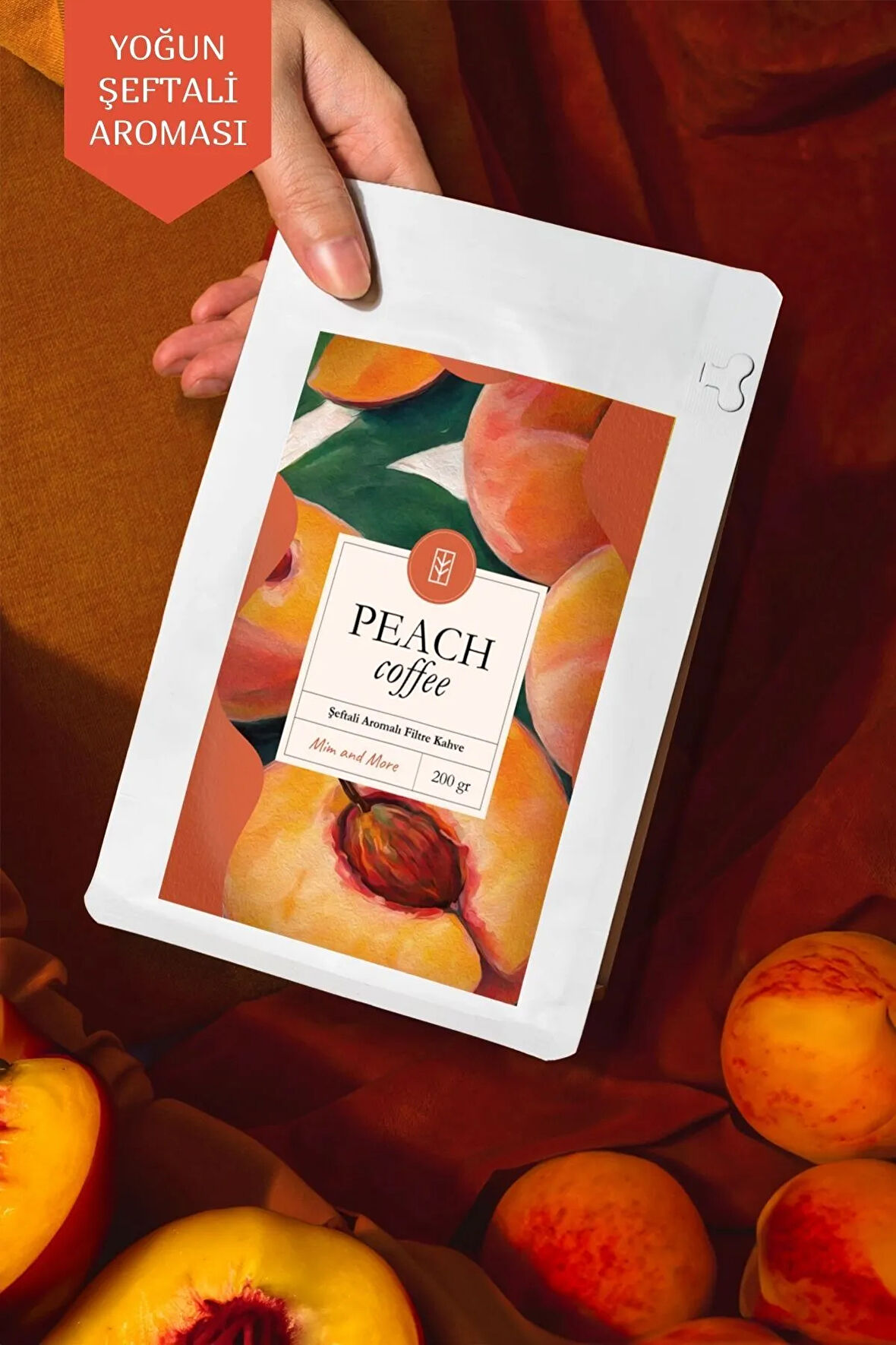 Peach Coffee Şeftali Aromalı Kahve Filtre Kahve 200 Gr