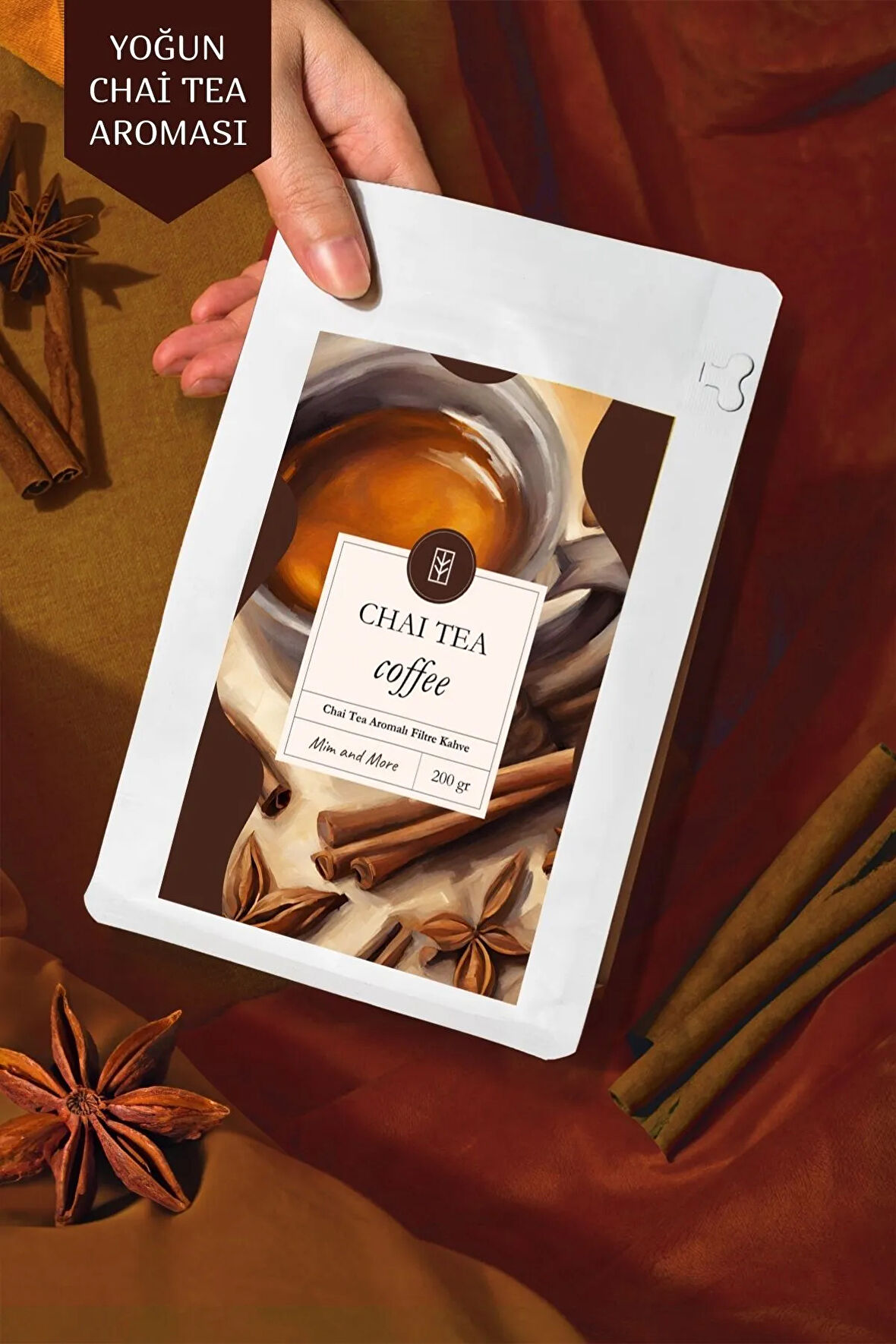 Chai Tea Coffee Chai Tea Aromalı Kahve Çekirdek Kahve 200 Gr