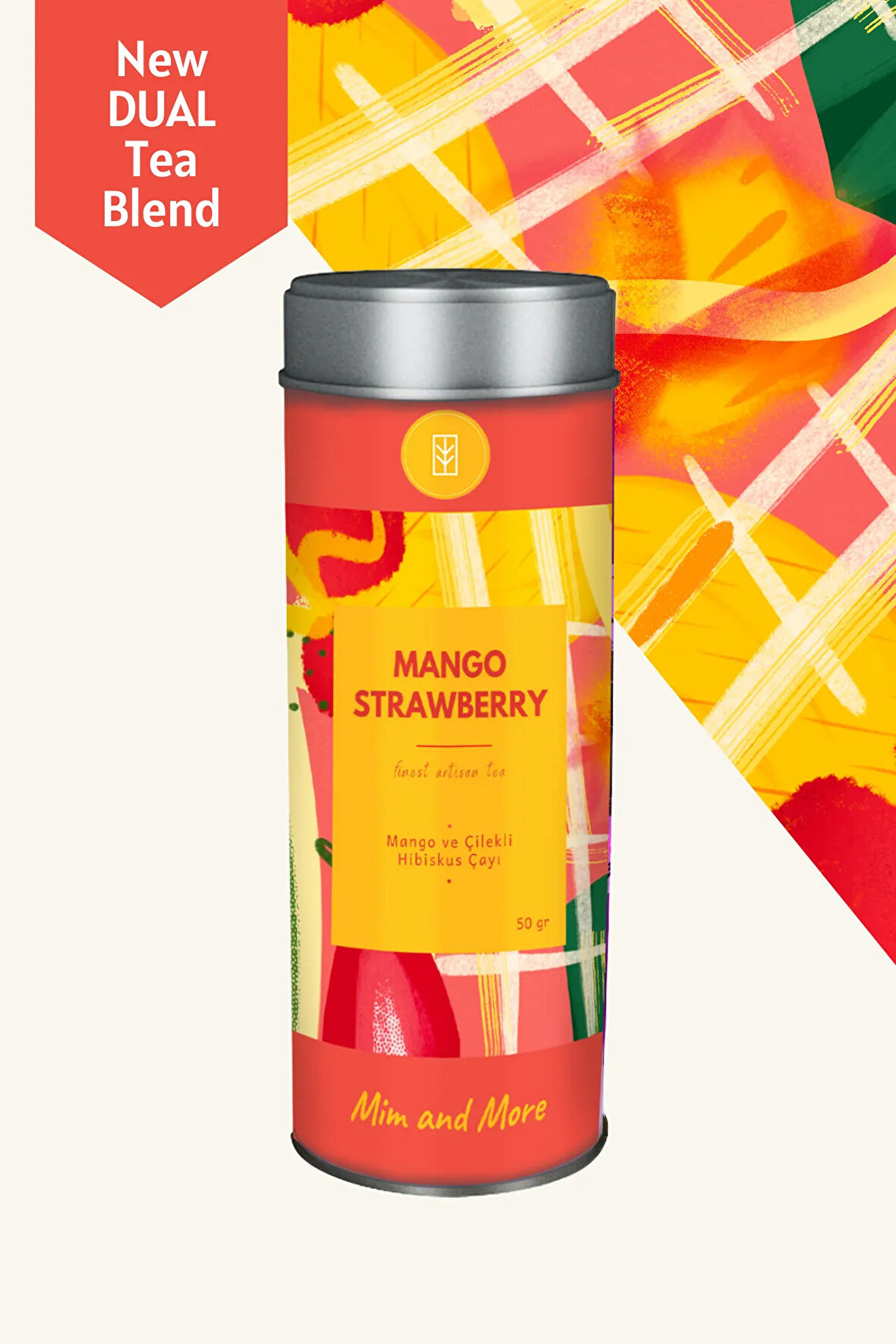 Mango Strawberry - Mango ve Çilekli Hibiskus Çayı 50 Gr