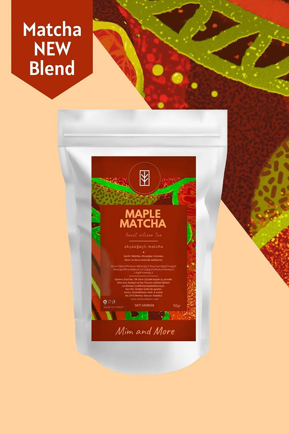 Maple Matcha - Akçaağaç Şuruplu Matcha 50 GR