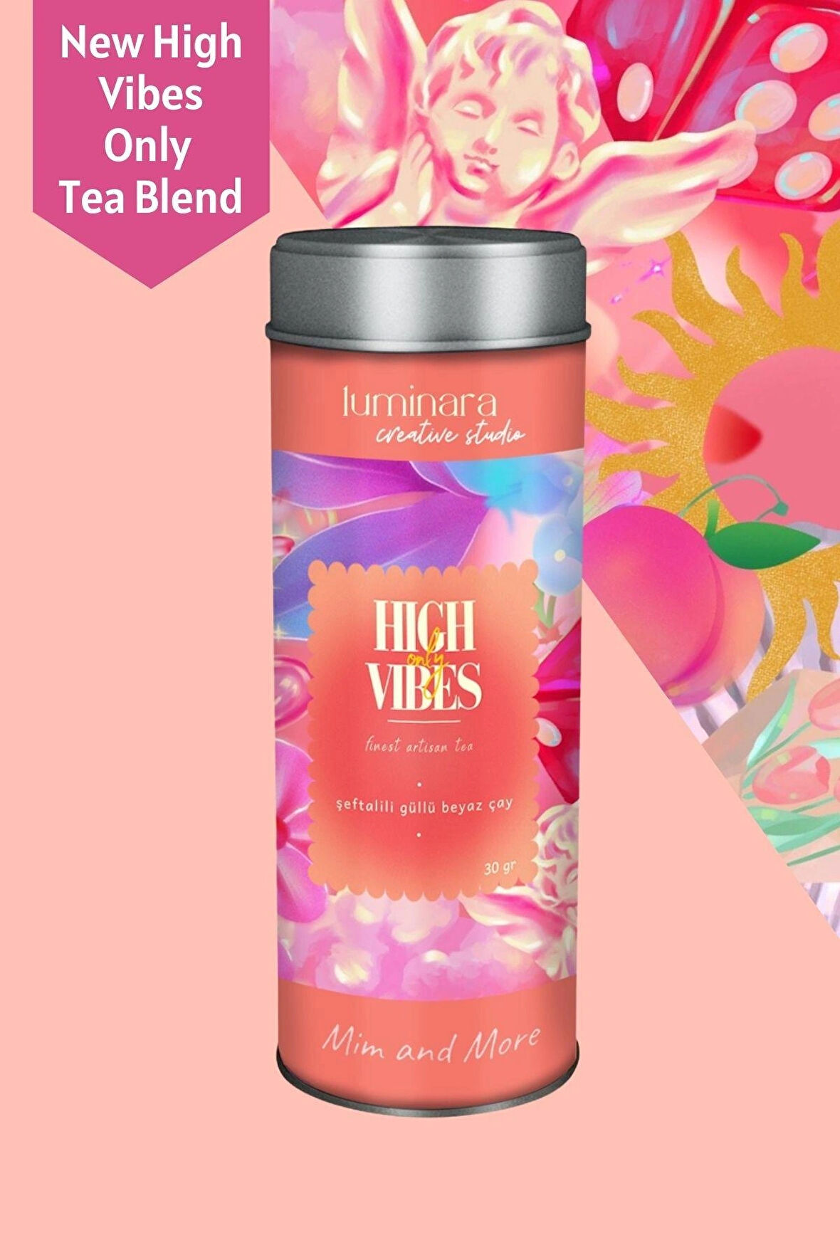 Güllü & Şeftalili Beyaz Çay High Vibes Only Tea 30gr