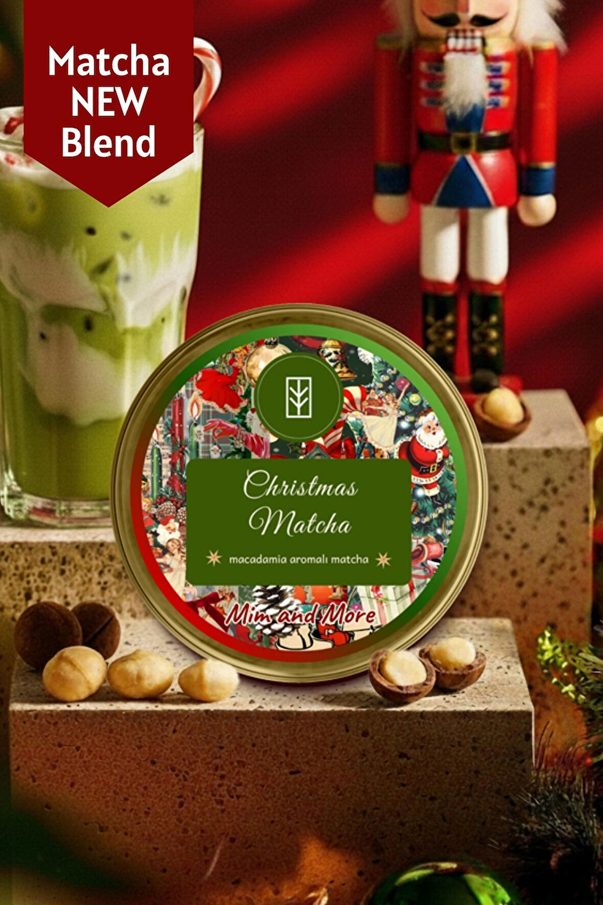 Christmas Kiss 2025 Matcha – Macadamia Aromalı Matcha, 25 gr