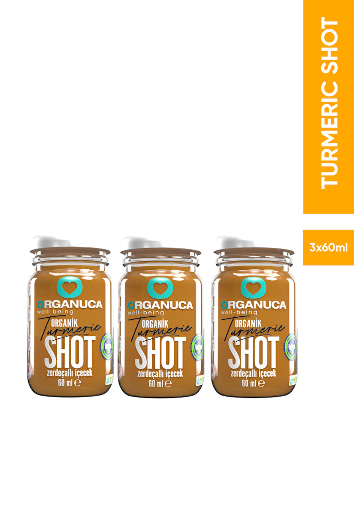 3'lü Organik Zerdeçallı İçecek Shot 60 Ml