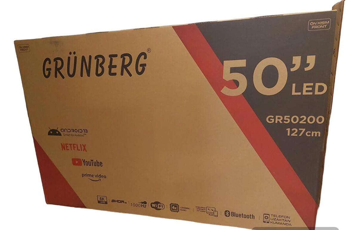GRÜNBERG GR50200 50" 127 Ekran ANDROİD 13  LED Tv