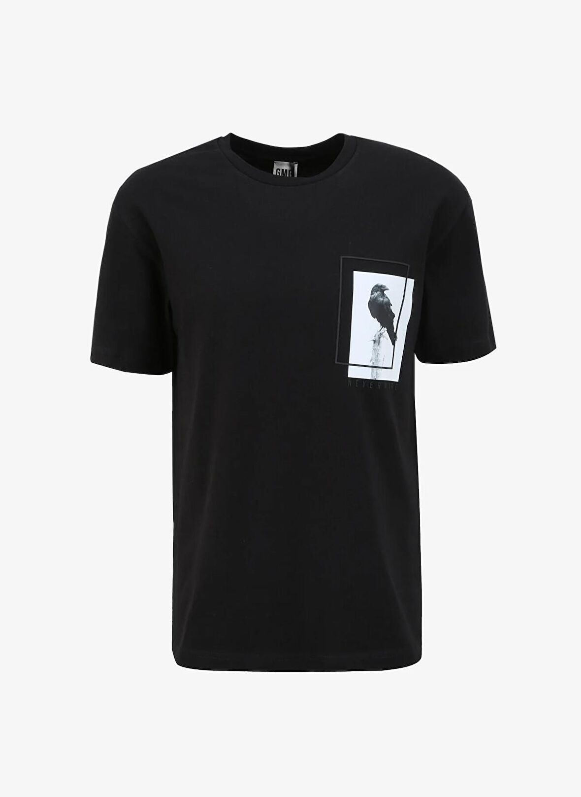 Gmg Fırenze Bisiklet Yaka Siyah Erkek T-Shirt GU24MSS03011