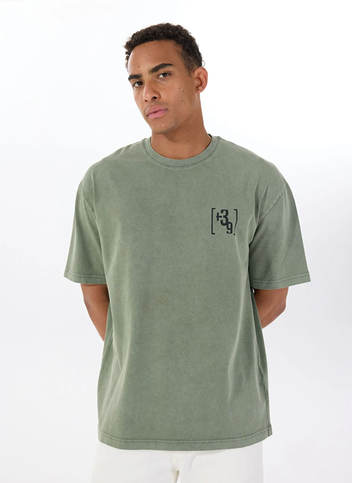 Gmg Fırenze Bisiklet Yaka Haki Erkek T-Shirt ZR24MSS03051