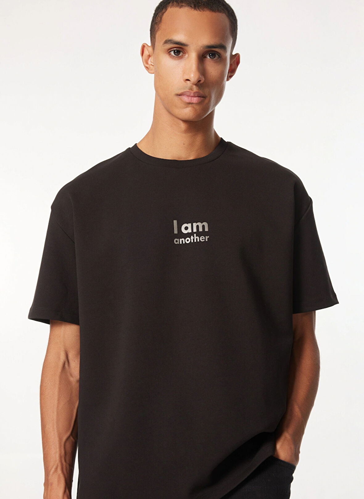Gmg Fırenze Bisiklet Yaka Siyah Erkek T-Shirt GU24MSS03007