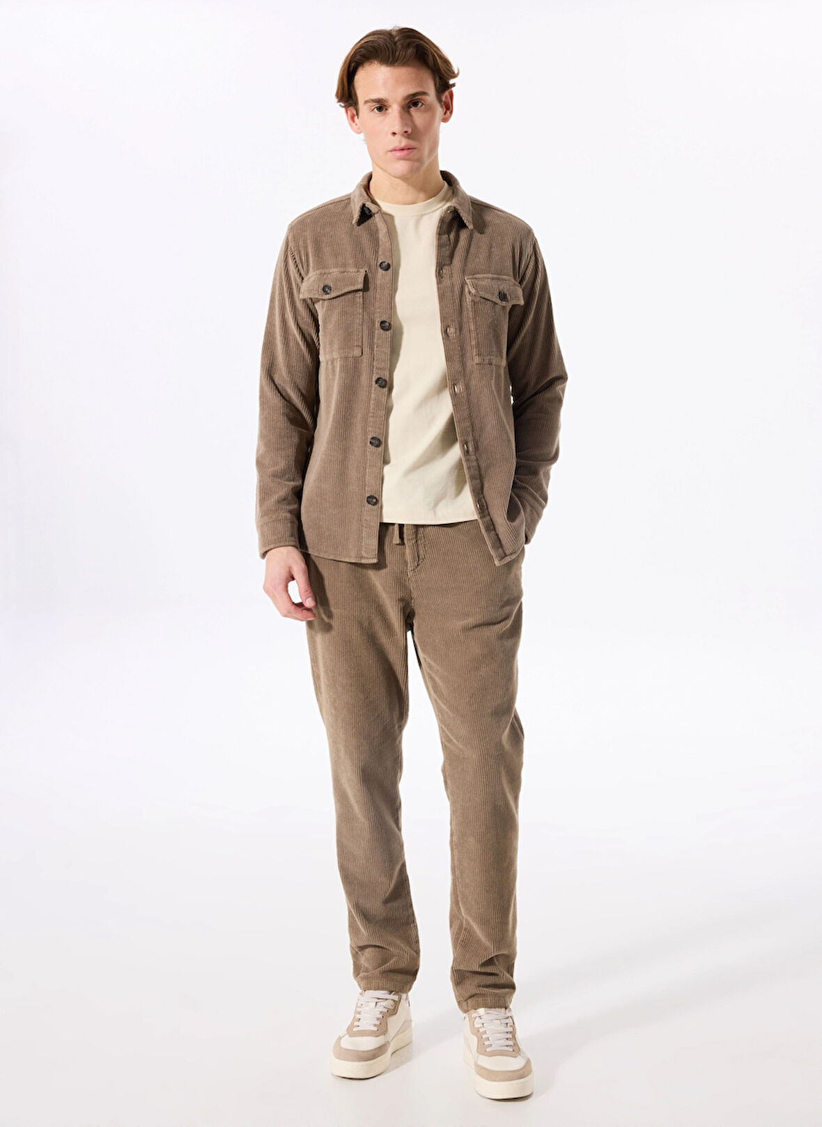 Gmg Fırenze Normal Bel Normal Paça Jogger Haki Erkek Pantolon GU24MFW01017