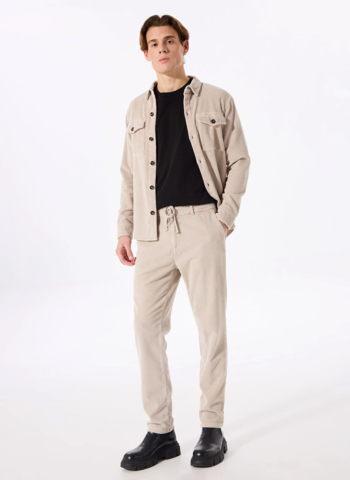 Gmg Fırenze Normal Bel Normal Paça Jogger Taş Erkek Pantolon GU24MFW01017