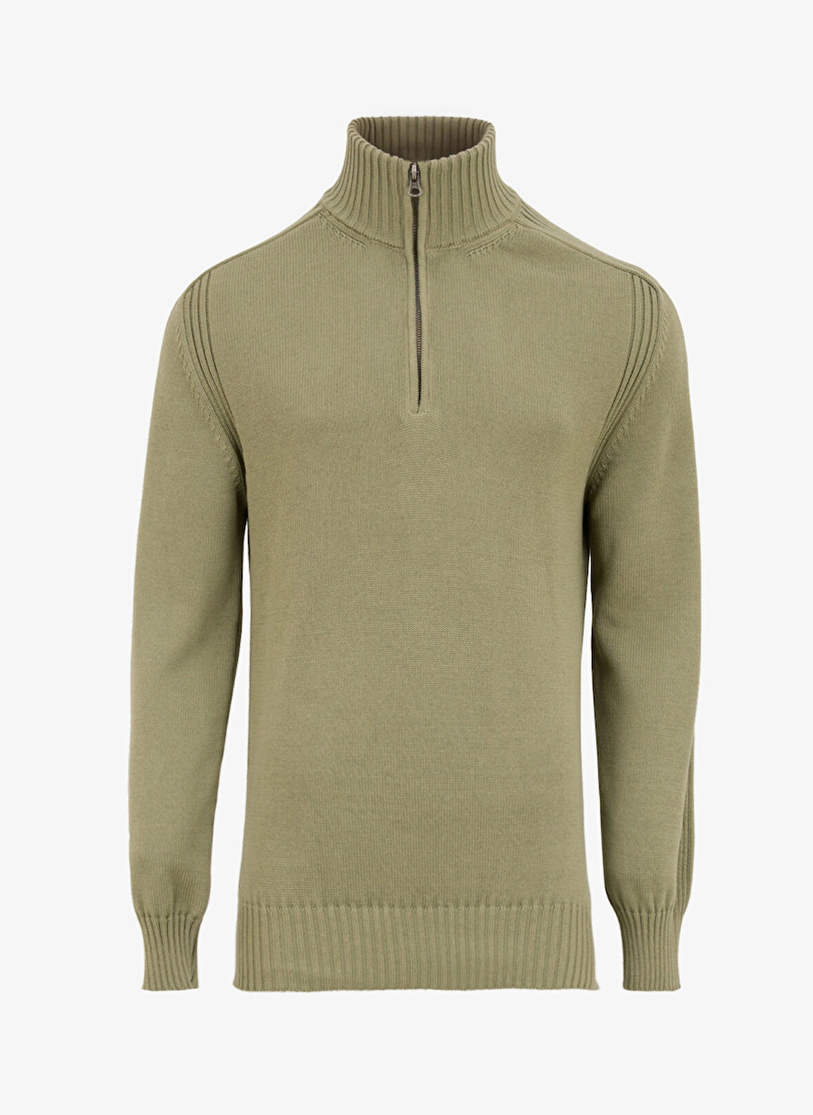 Gmg Fırenze Dik Yaka Regular Fit Haki Erkek Kazak GU24MFW04019