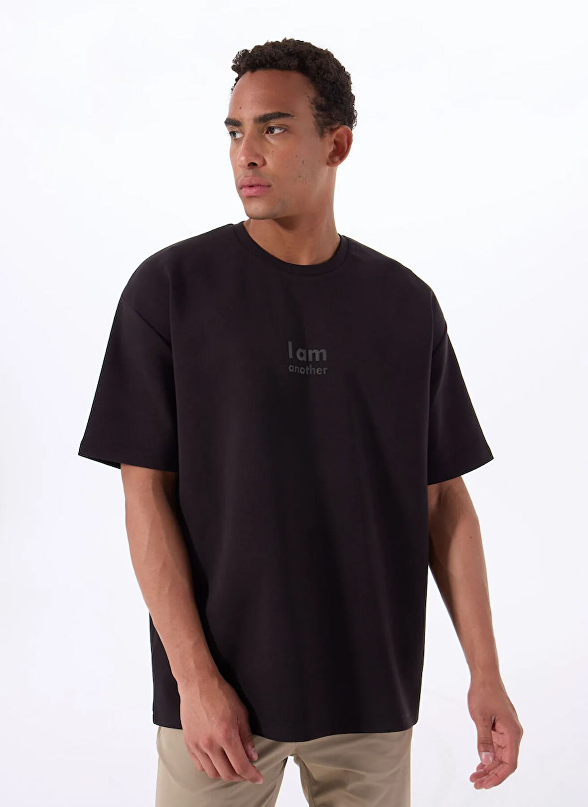 Gmg Fırenze Bisiklet Yaka Siyah Erkek T-Shirt GU25MSS03005