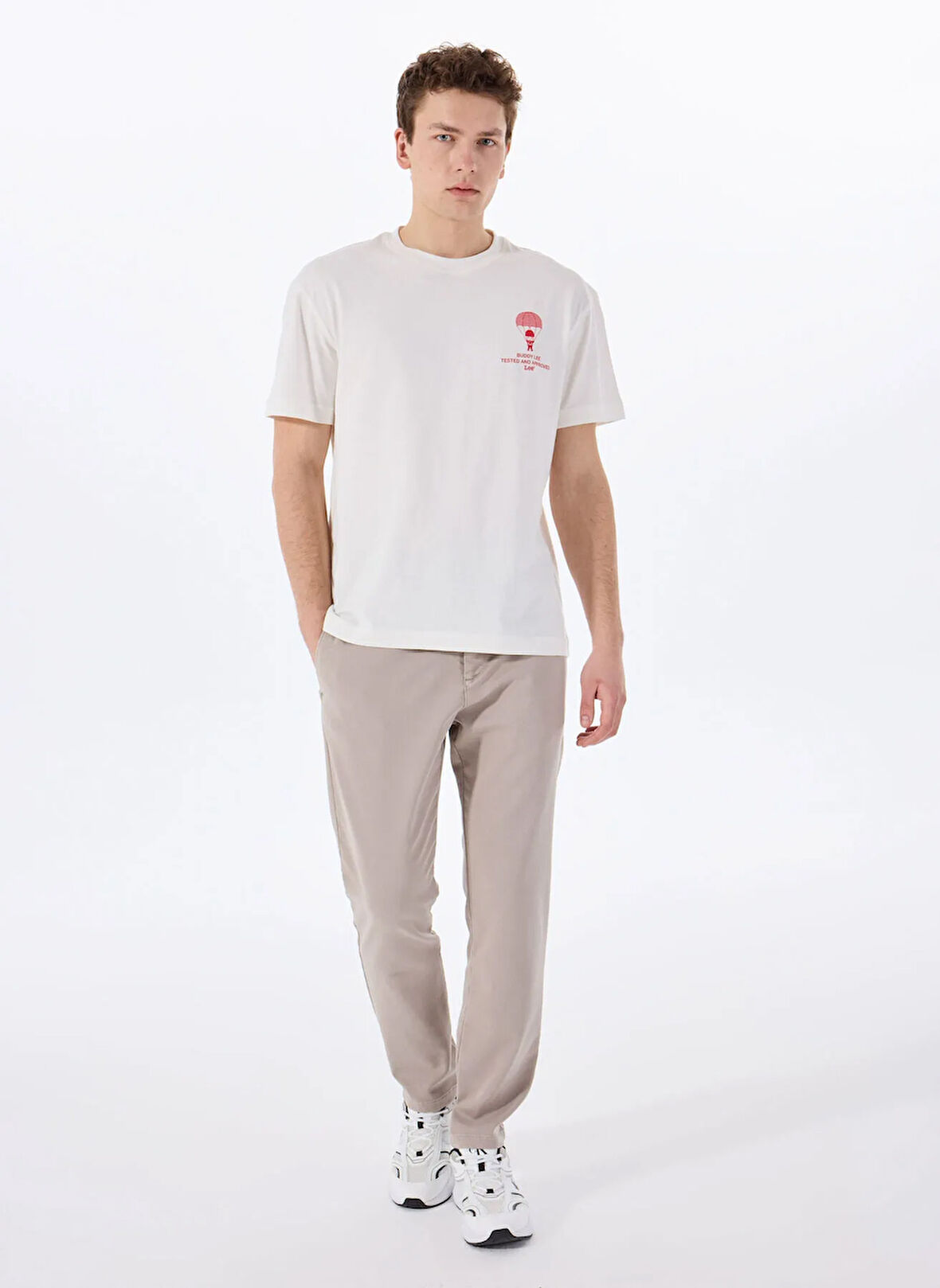 Gmg Fırenze Normal Bel Normal Paça Slim Fit Bej Erkek Pantolon GU25MSS01013