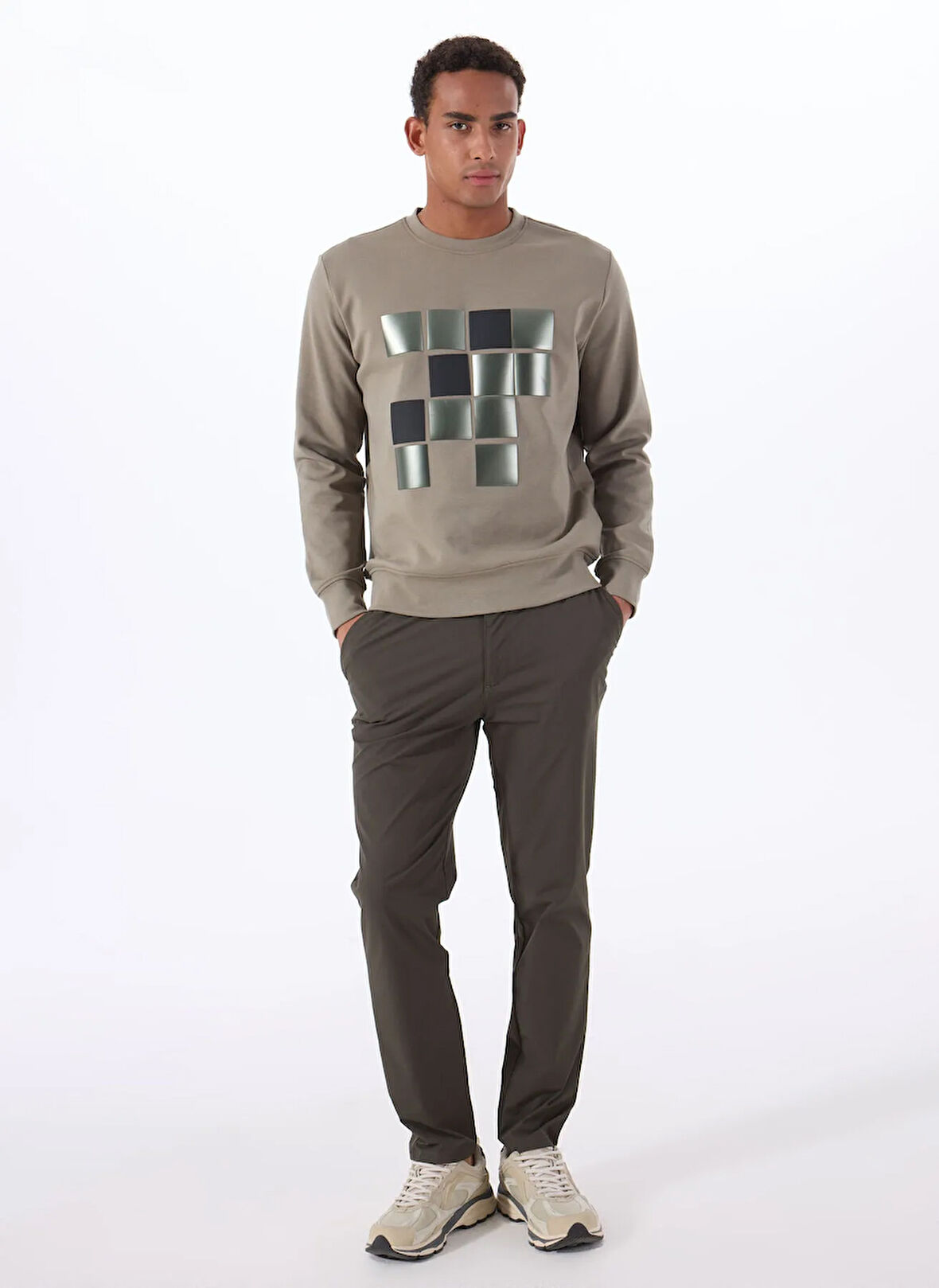 Gmg Fırenze Normal Bel Normal Paça Slim Fit Haki Erkek Pantolon GU25MSS01018