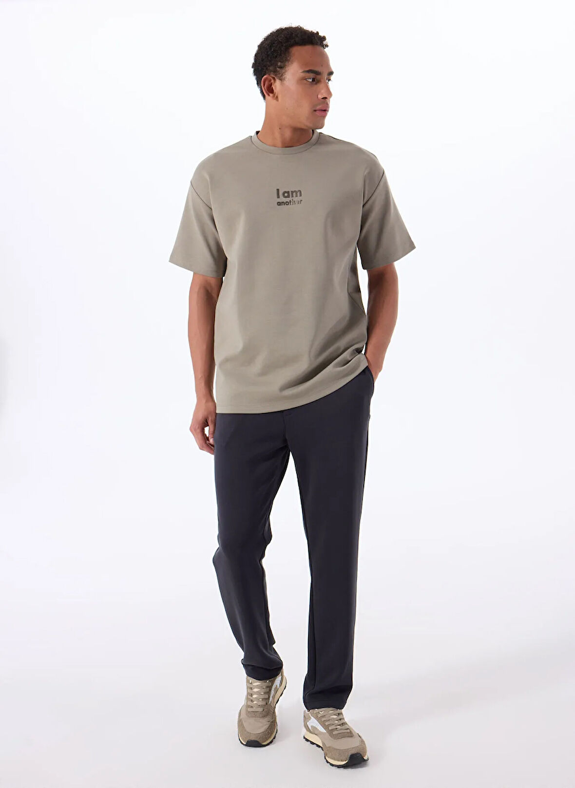 Gmg Fırenze Lastikli Bel Normal Paça Slim Fit Siyah Erkek Pantolon GU25MSS01021