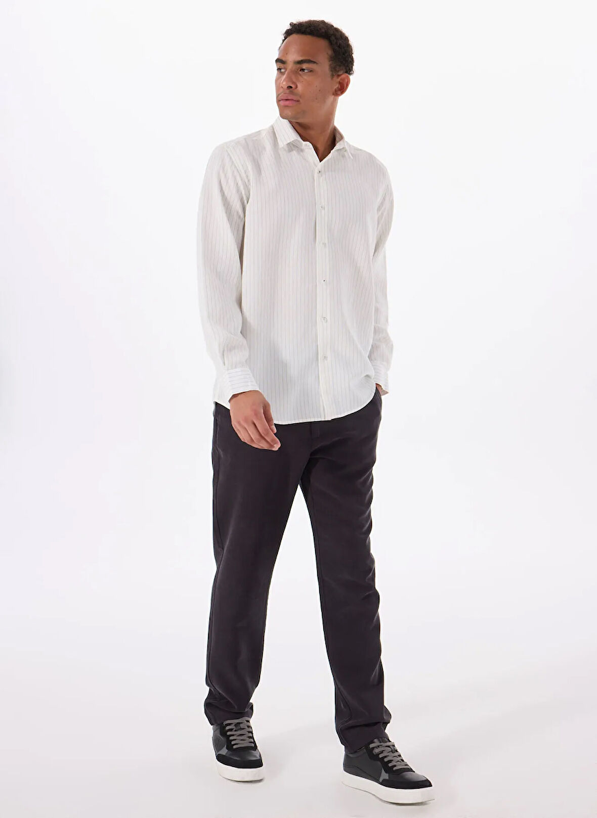 Gmg Fırenze Lastikli Bel Normal Paça Slim Fit Siyah Erkek Pantolon GU25MSS01022