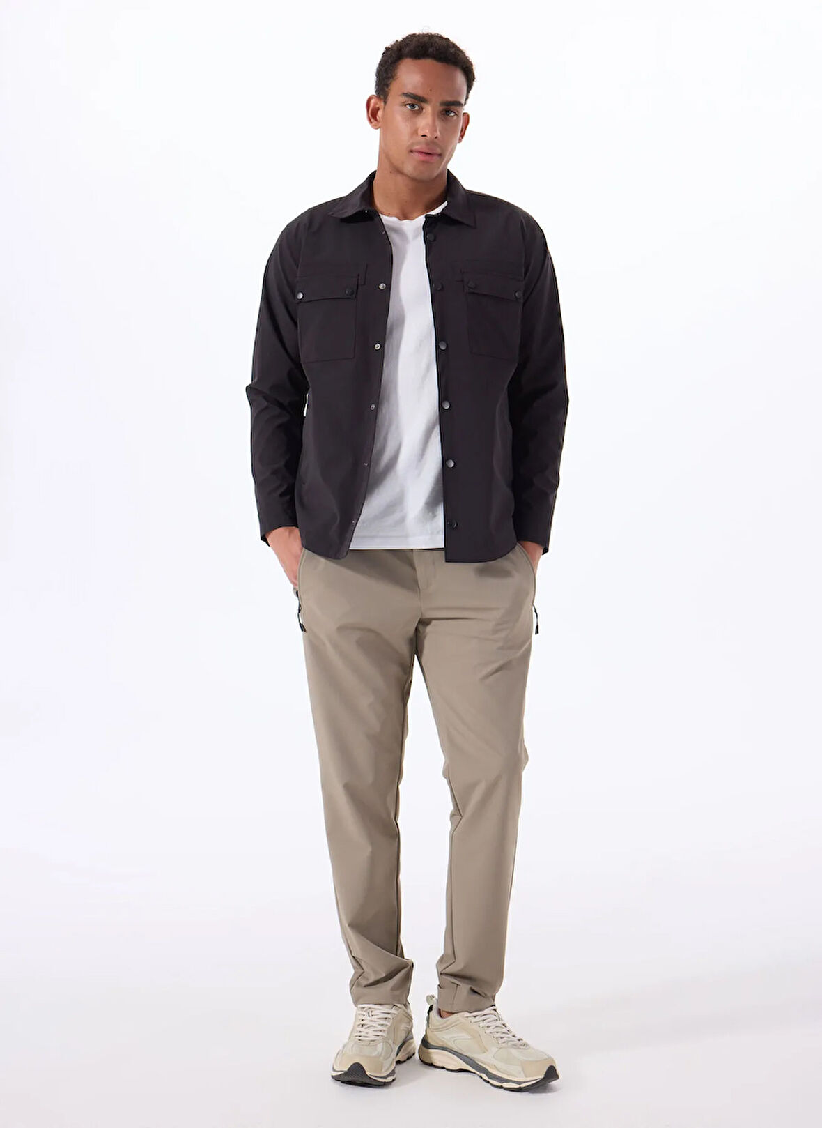 Gmg Fırenze Lastikli Bel Normal Paça Slim Fit Vizon Erkek Pantolon GU25MSS01023