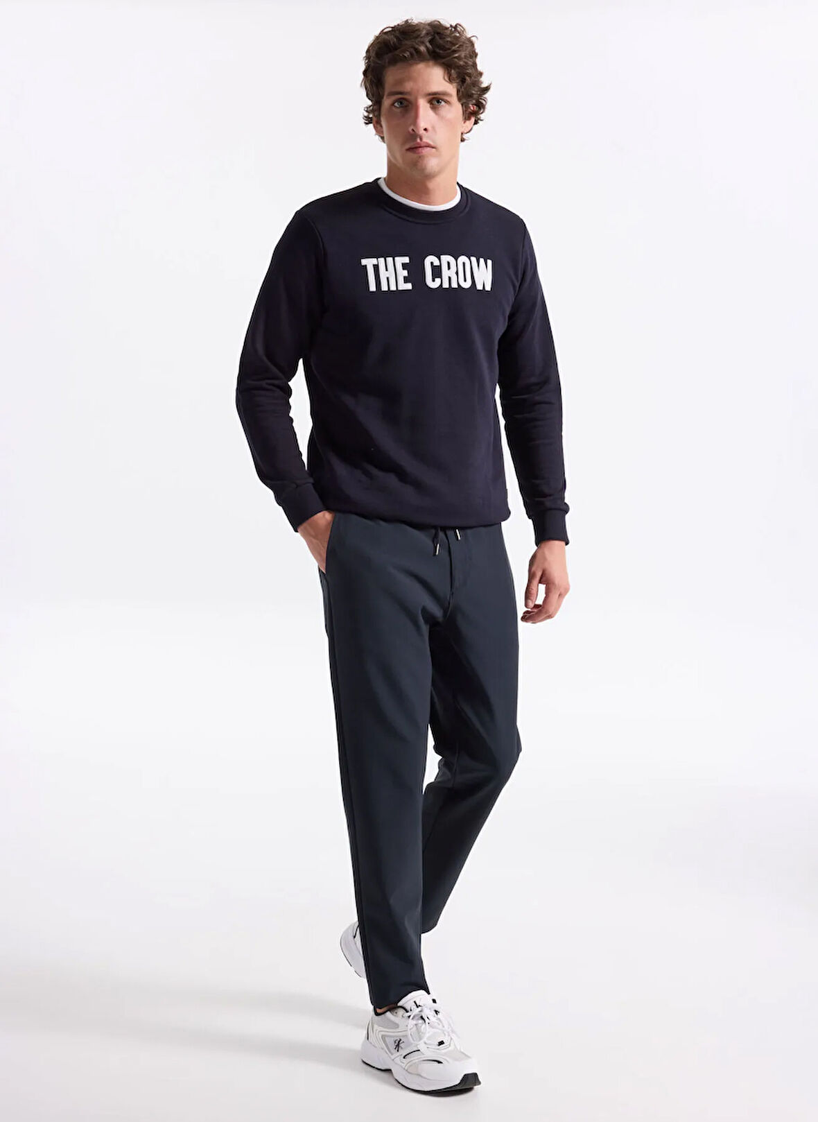 Gmg Fırenze Lastikli Bel Normal Paça Jogger Lacivert Erkek Pantolon GU25MFW01010