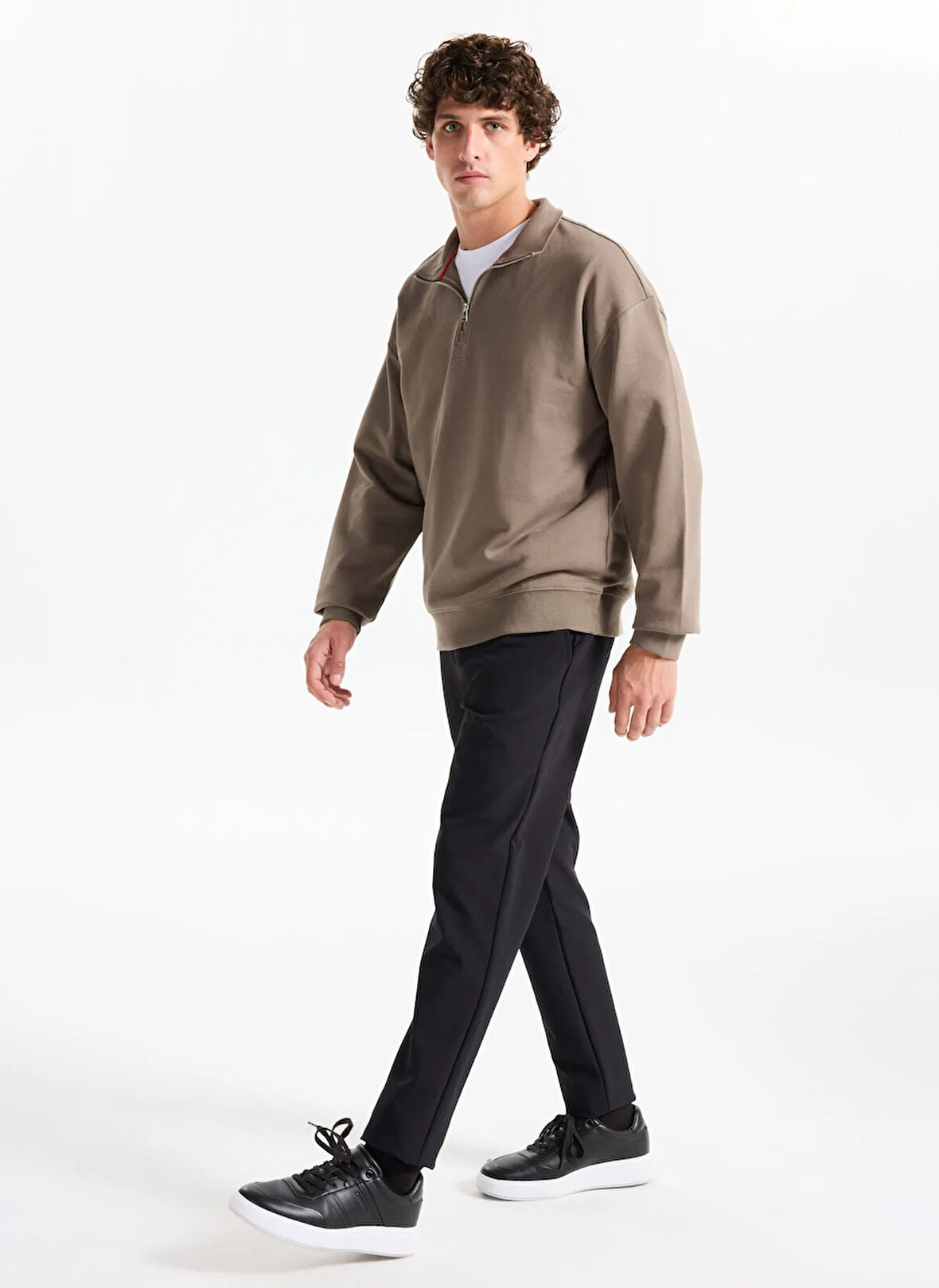 Gmg Fırenze Lastikli Bel Normal Paça Jogger Siyah Erkek Pantolon GU25MFW01010