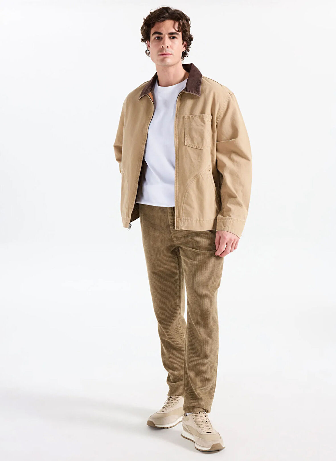 Gmg Fırenze Lastikli Bel Normal Paça Regular Fit Bej Erkek Pantolon GU25MFW01045