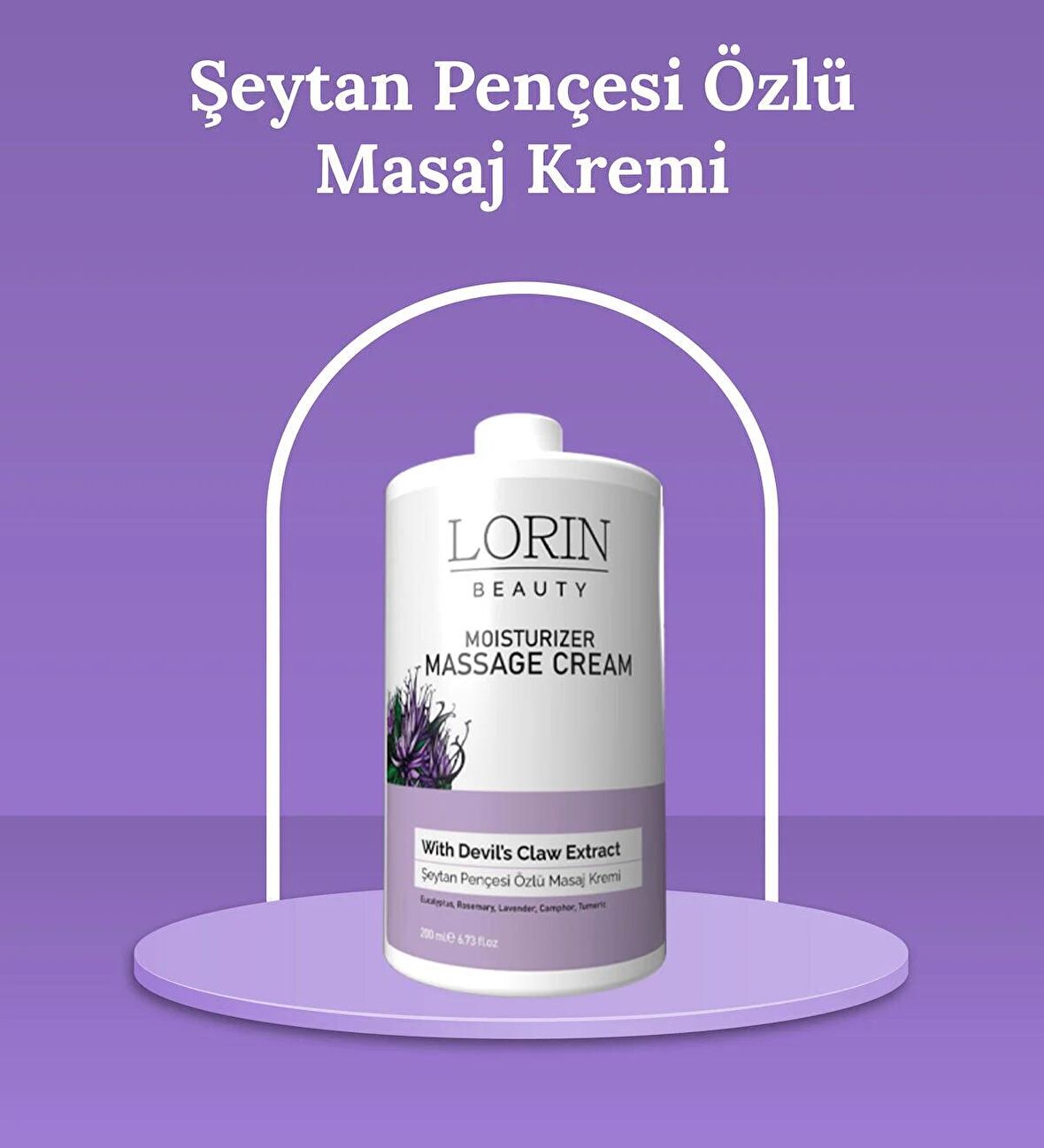  LORİN BEAUTY MOITURIZER MASSAGE CREAM ŞEYTAN PENÇESİ ÖZLÜ MASAJ KREMİ 200 ML 