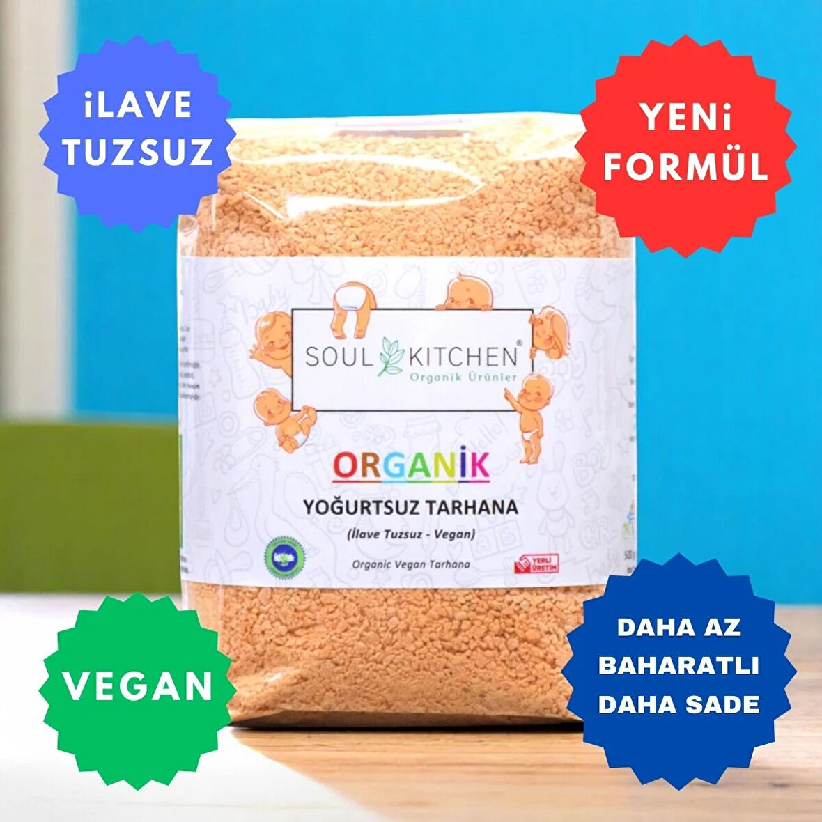 Organik Yoğurtsuz Tarhana 500 g (Vegan) (İlave Tuzsuz)