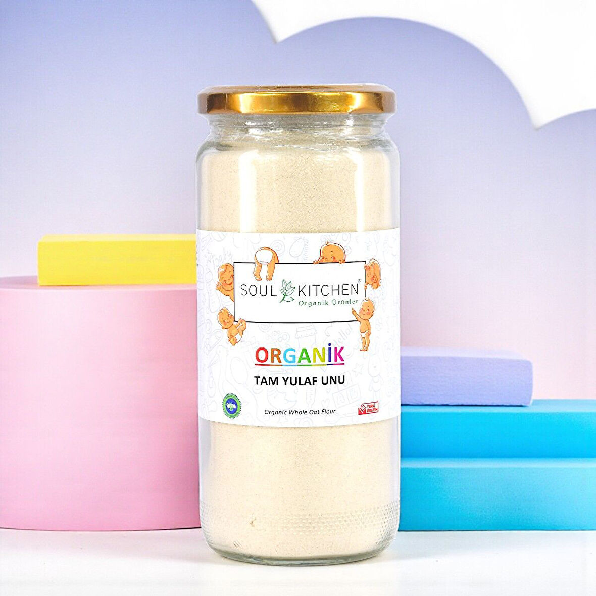 Organik Tam Yulaf Unu cam 250 g