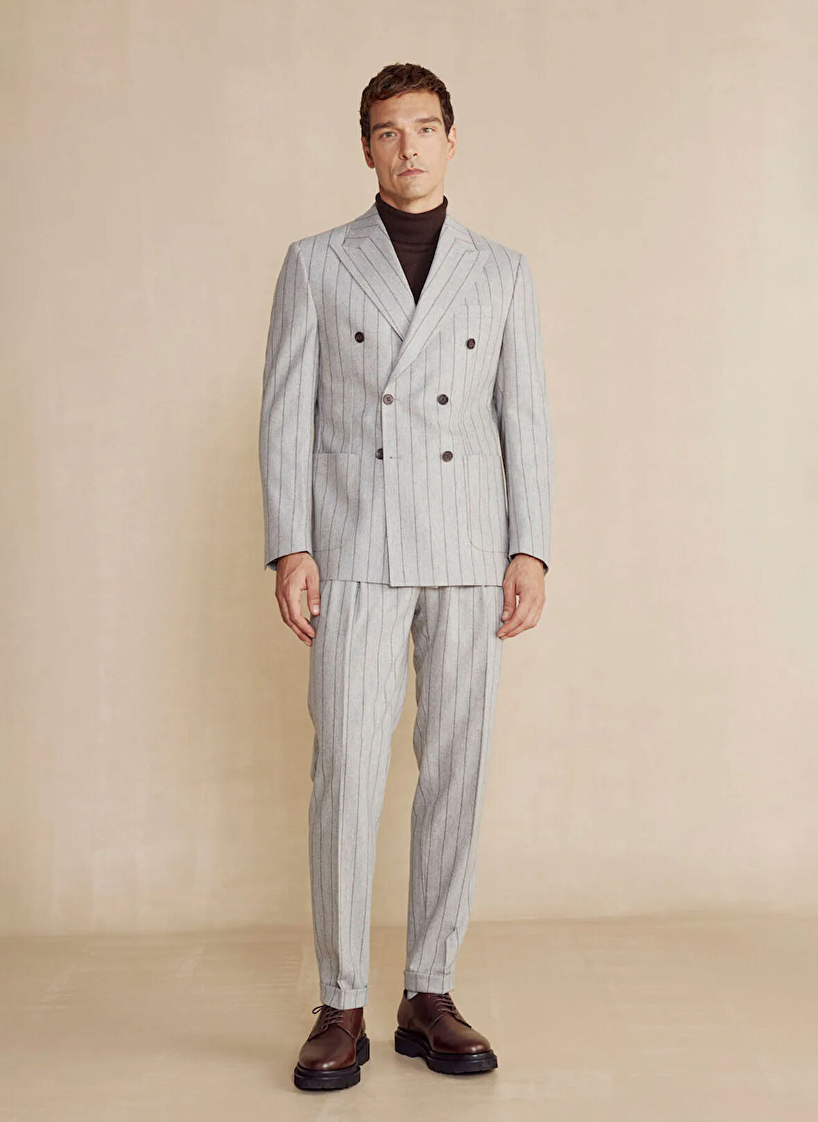 Brooks Brothers Normal Bel Slim Fit Antrasit Erkek Takım Elbise BBFW24MSU003