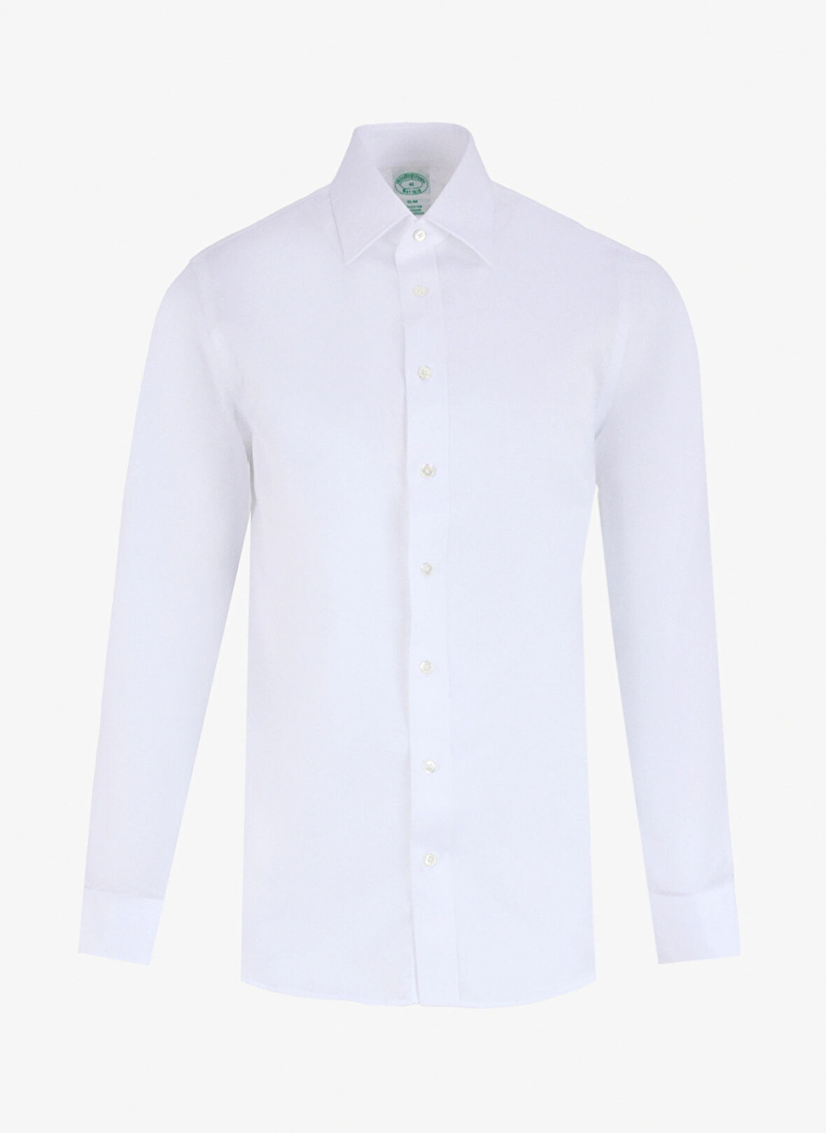 Brooks Brothers Slim Fit Klasik Yaka Beyaz Erkek Gömlek BBFW24MSH007