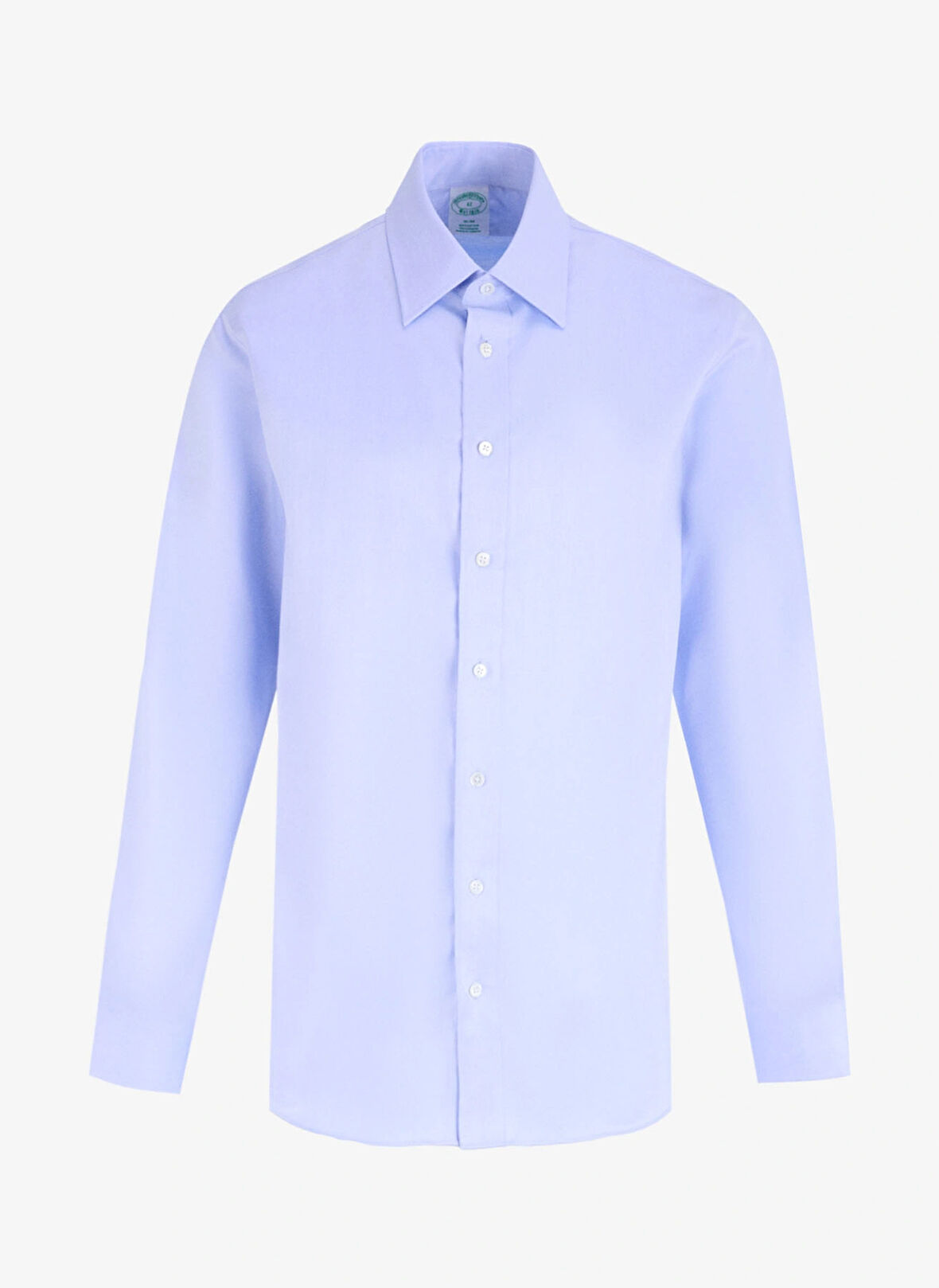 Brooks Brothers Slim Fit Klasik Yaka Balıksırtı Desenli Mavi Erkek Gömlek BBFW24MSH005