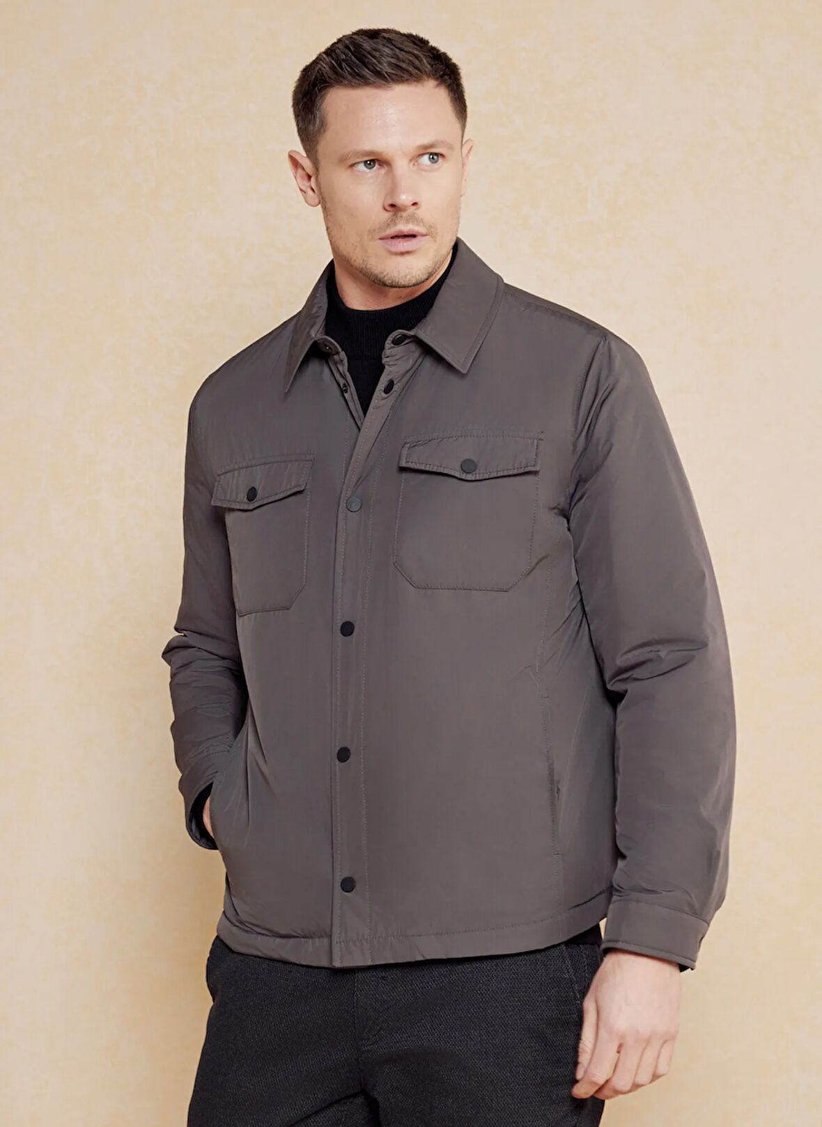 Brooks Brothers Gri Erkek Mont BBFW24MJC014